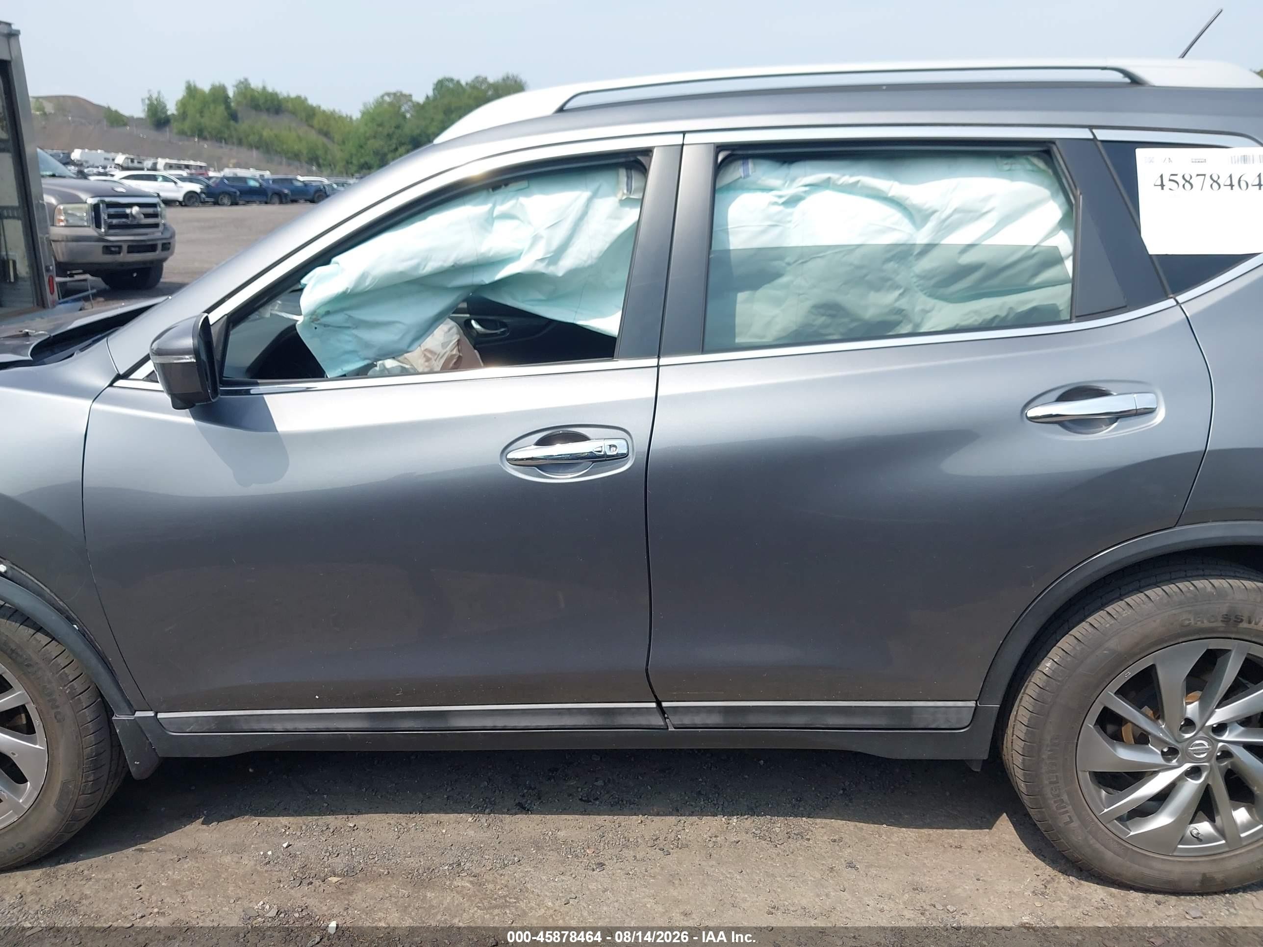 2015 Nissan Rogue Sl Silver vin: 5N1AT2MV4FC897260