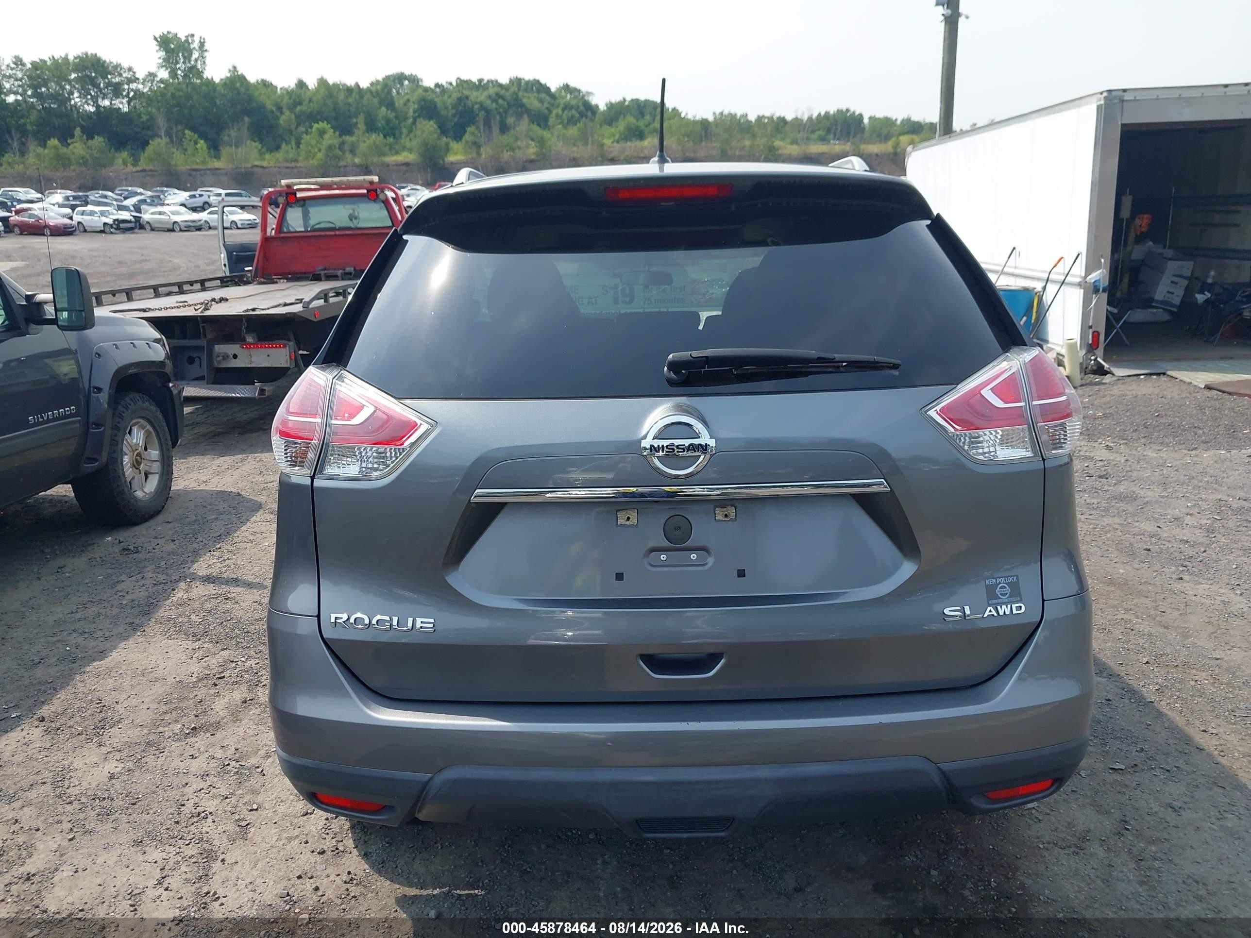2015 Nissan Rogue Sl Silver vin: 5N1AT2MV4FC897260
