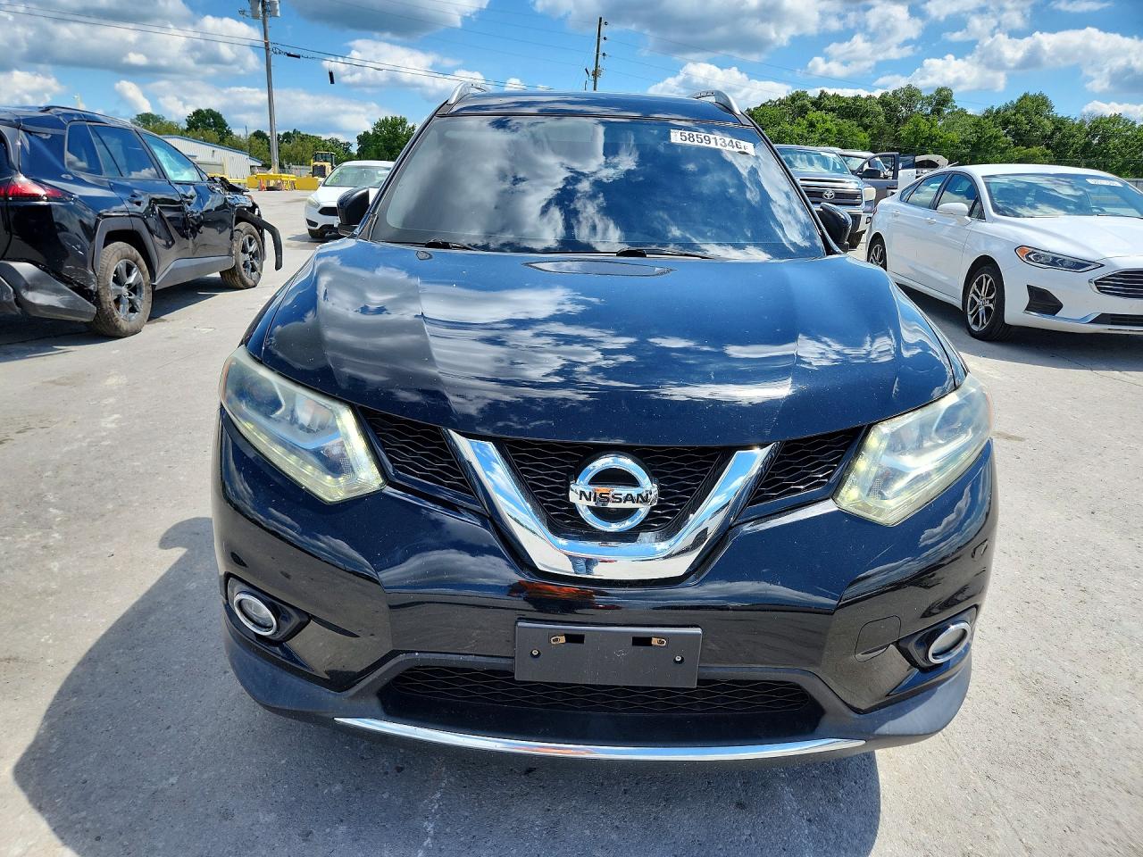 2015 Nissan Rogue Sl Черный vin: 5N1AT2MV4FC898716