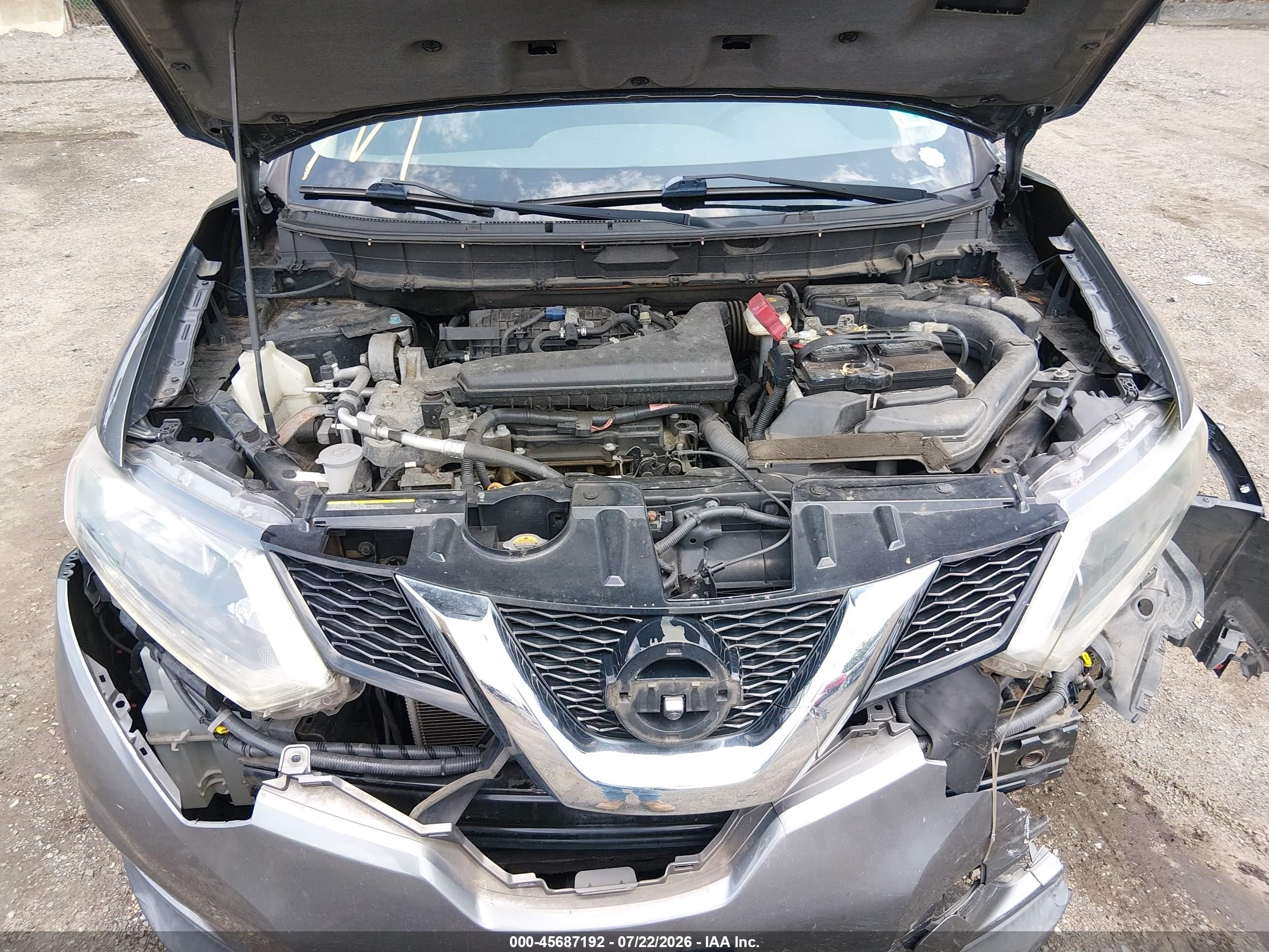 2015 Nissan Rogue Sv Gray vin: 5N1AT2MV4FC923386