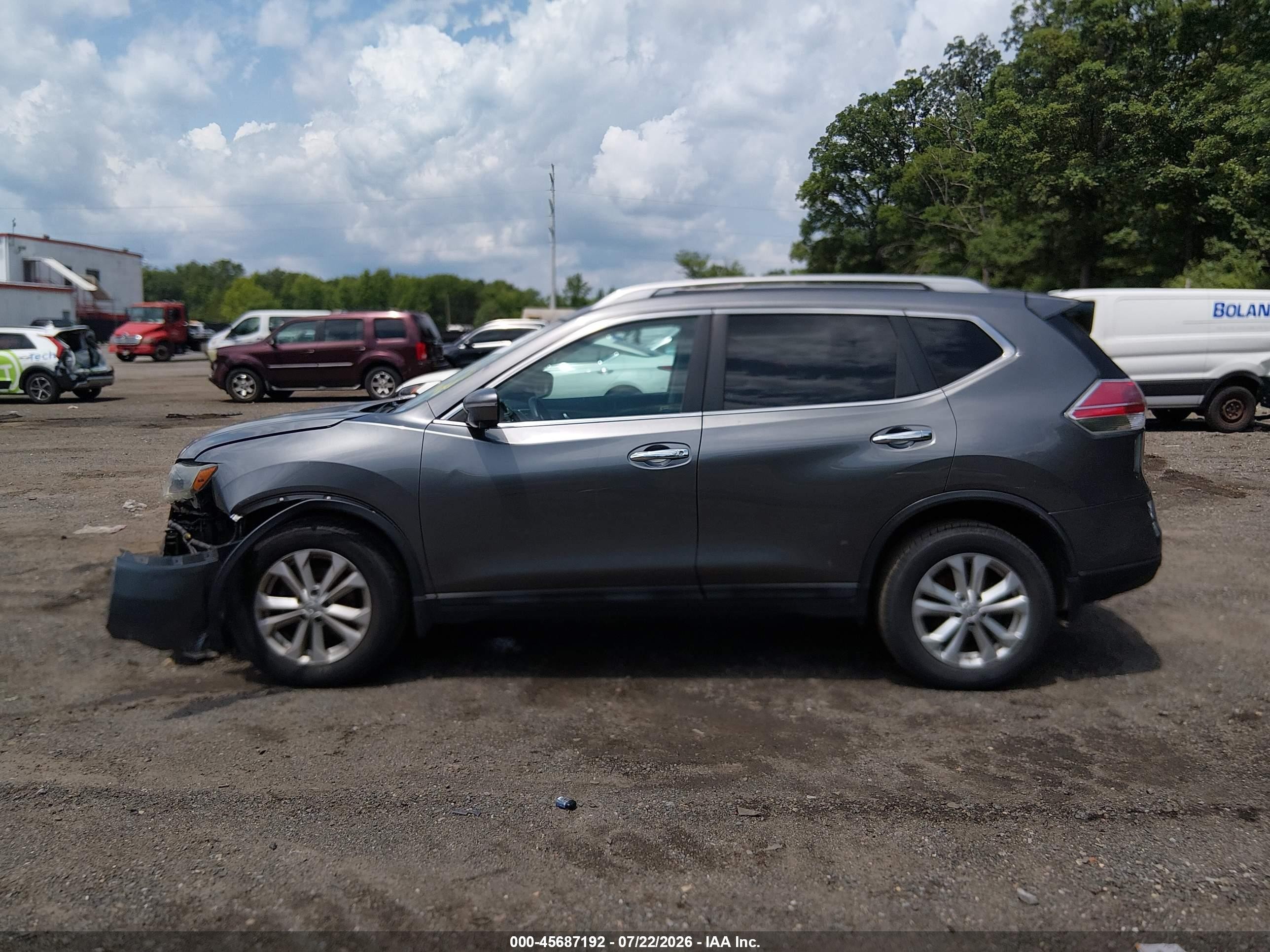 2015 Nissan Rogue Sv Gray vin: 5N1AT2MV4FC923386