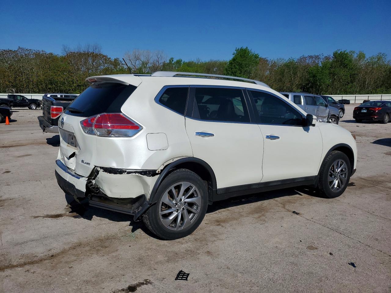 2015 Nissan Rogue Sl White vin: 5N1AT2MV4FC925090