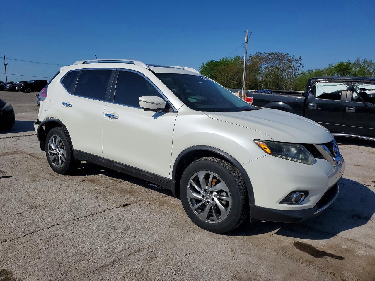 2015 Nissan Rogue Sl White vin: 5N1AT2MV4FC925090