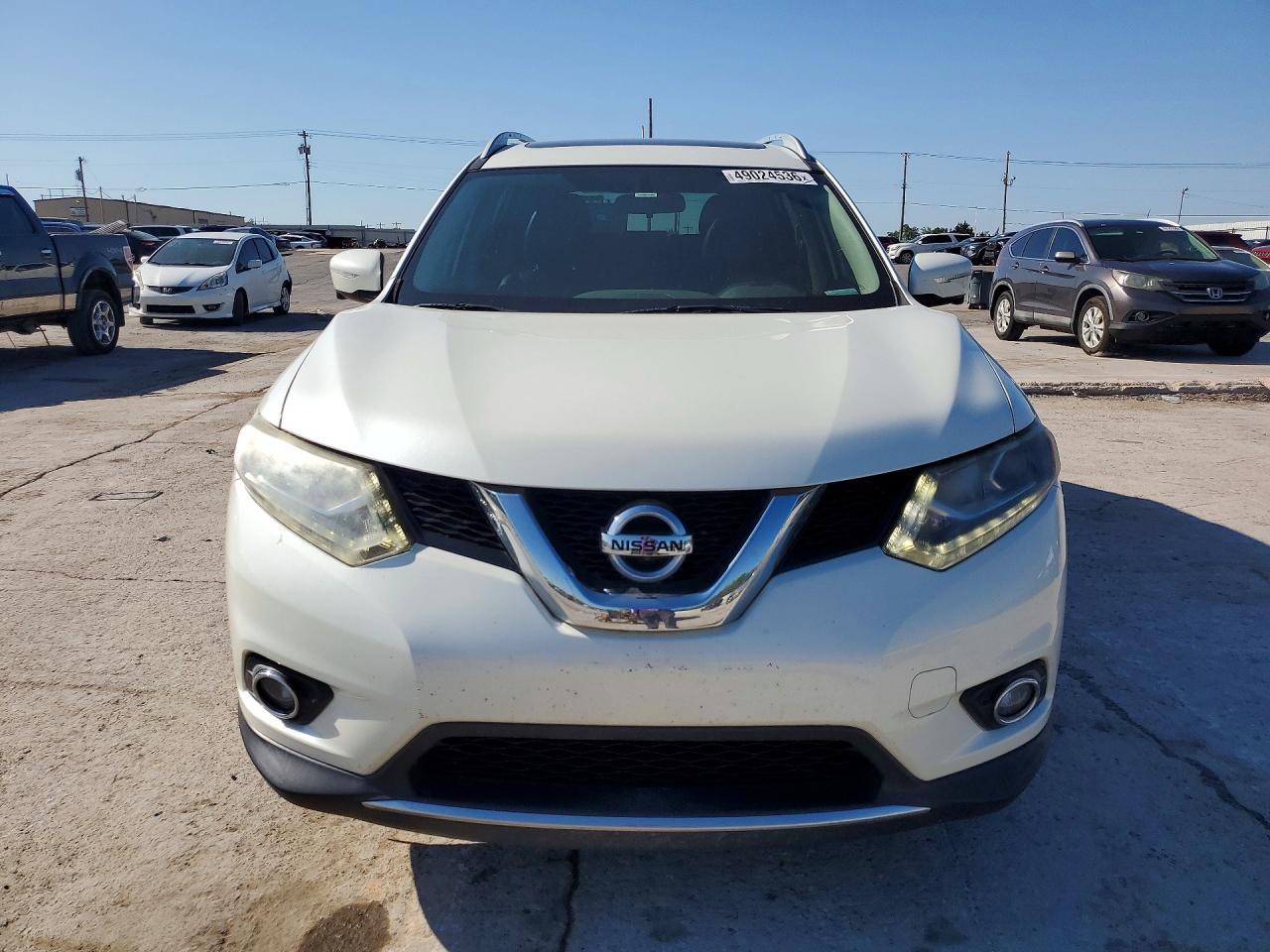 2015 Nissan Rogue Sl White vin: 5N1AT2MV4FC925090