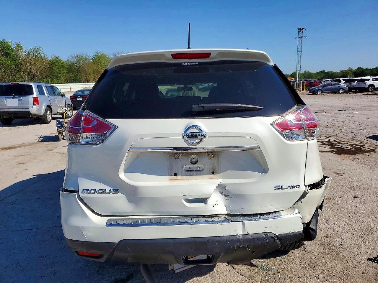 2015 Nissan Rogue Sl White vin: 5N1AT2MV4FC925090