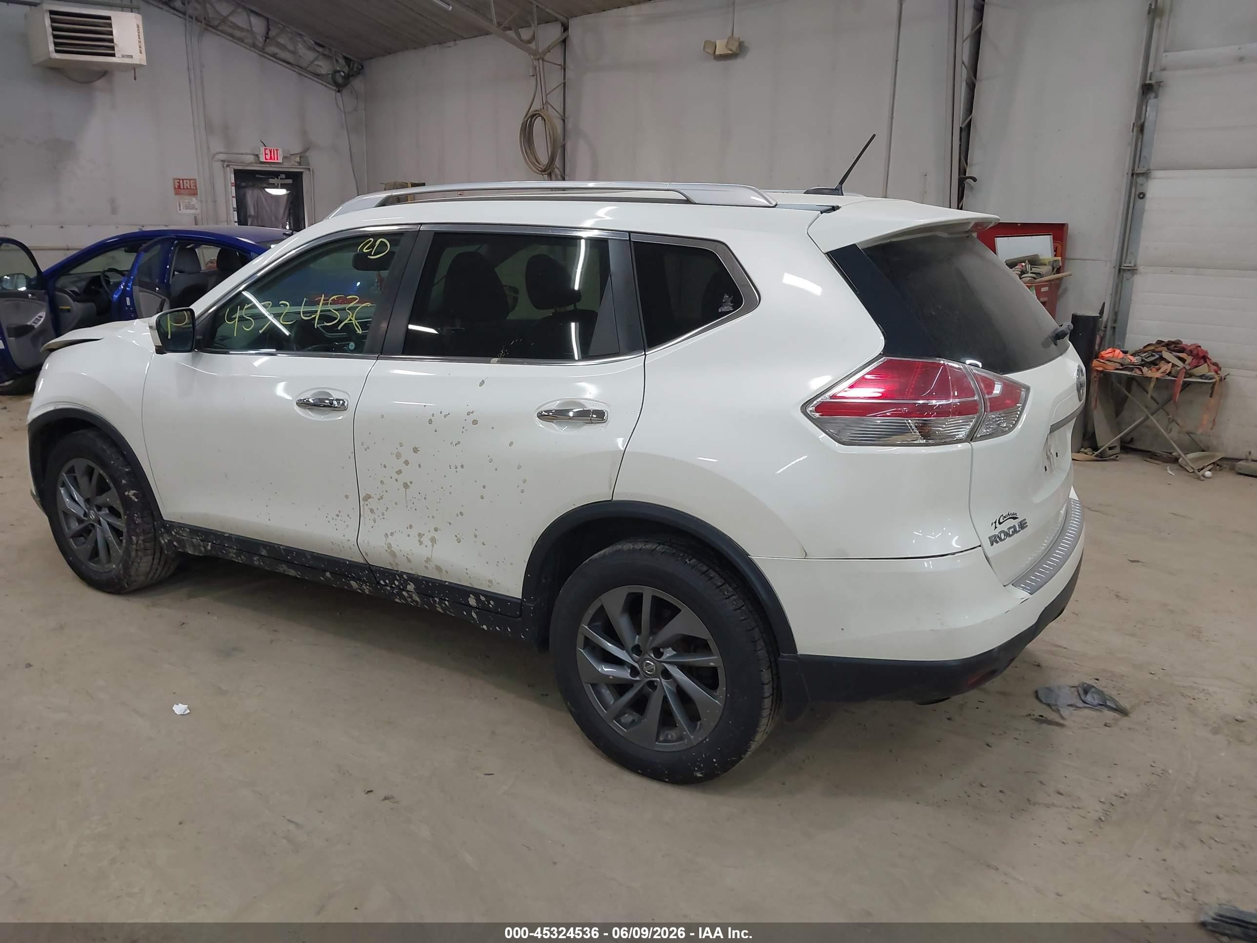 2016 Nissan Rogue Sl White vin: 5N1AT2MV4GC767481