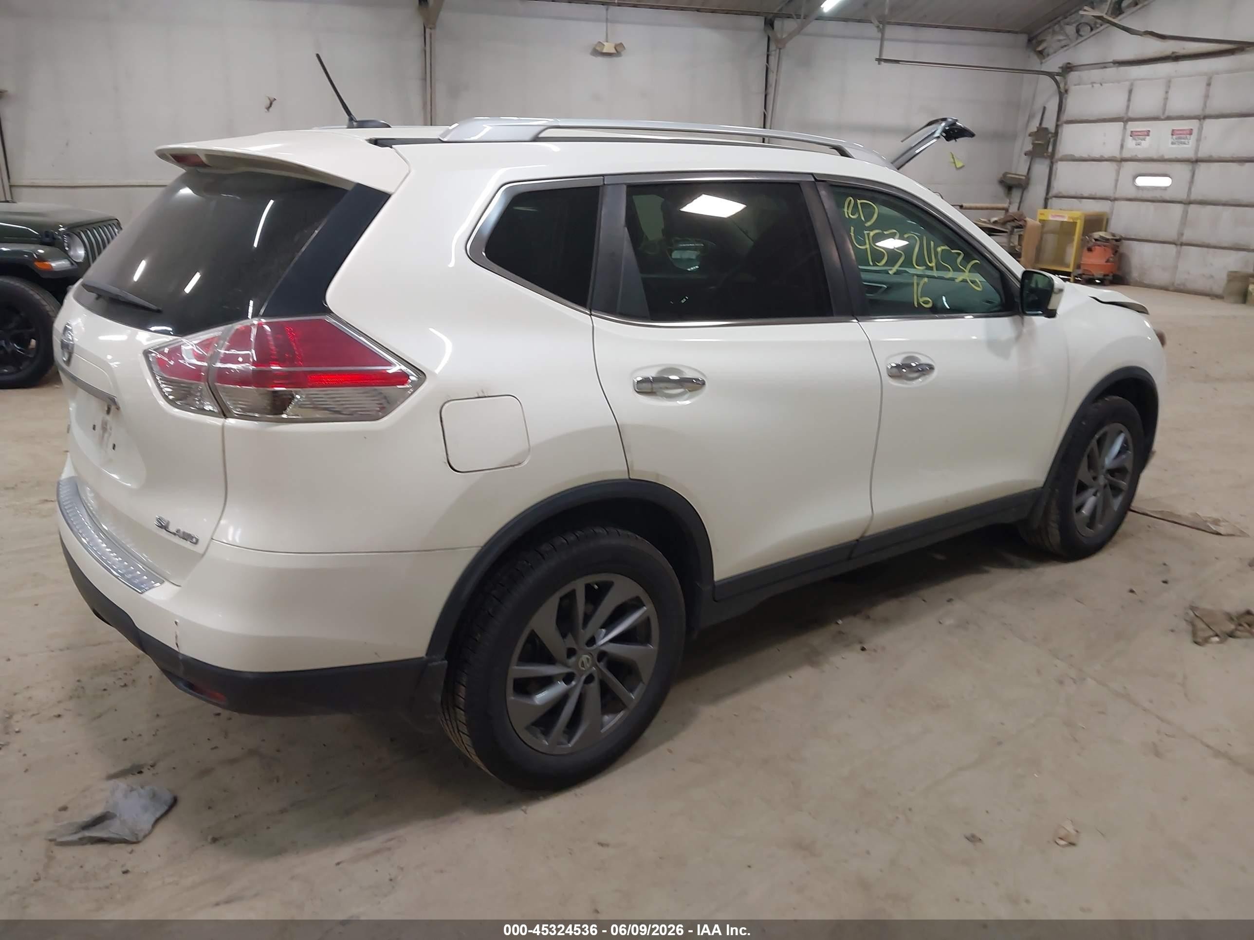 2016 Nissan Rogue Sl White vin: 5N1AT2MV4GC767481