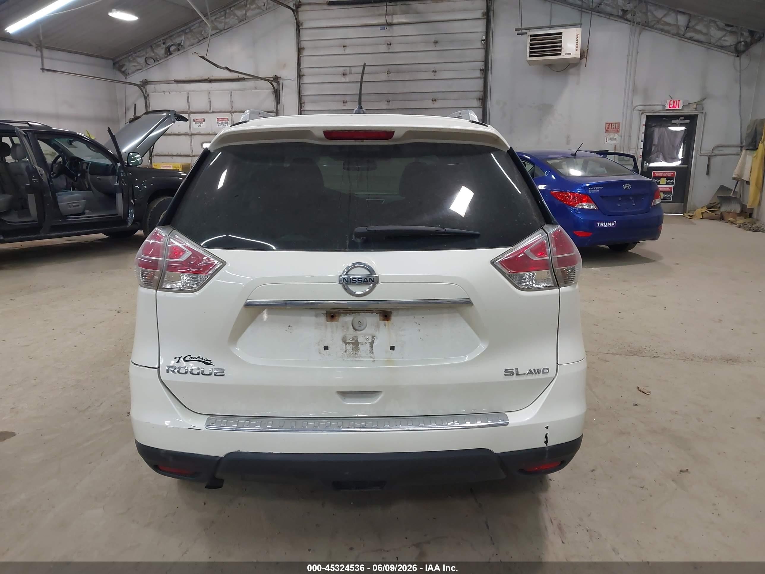 2016 Nissan Rogue Sl White vin: 5N1AT2MV4GC767481