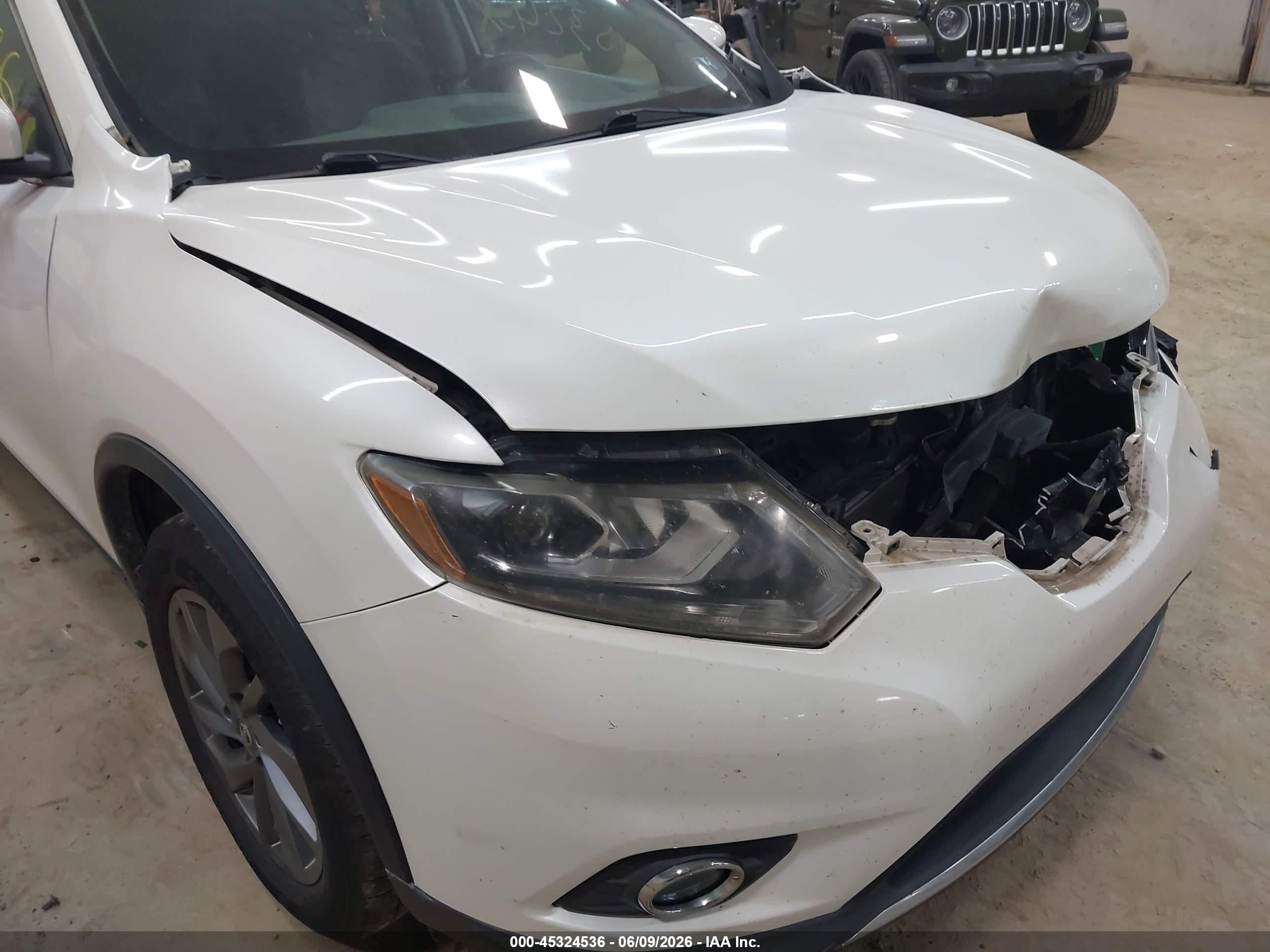 2016 Nissan Rogue Sl White vin: 5N1AT2MV4GC767481