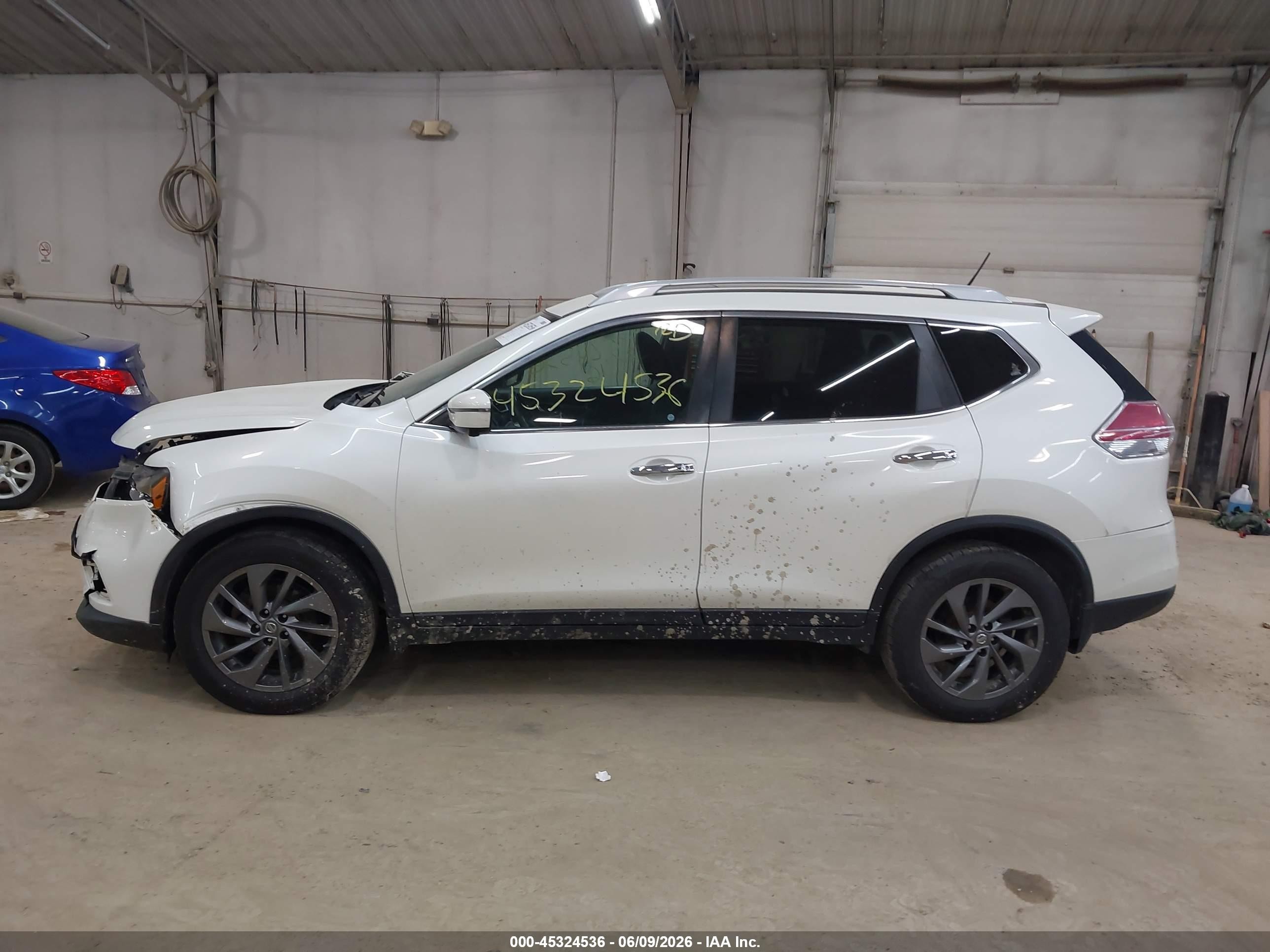2016 Nissan Rogue Sl White vin: 5N1AT2MV4GC767481
