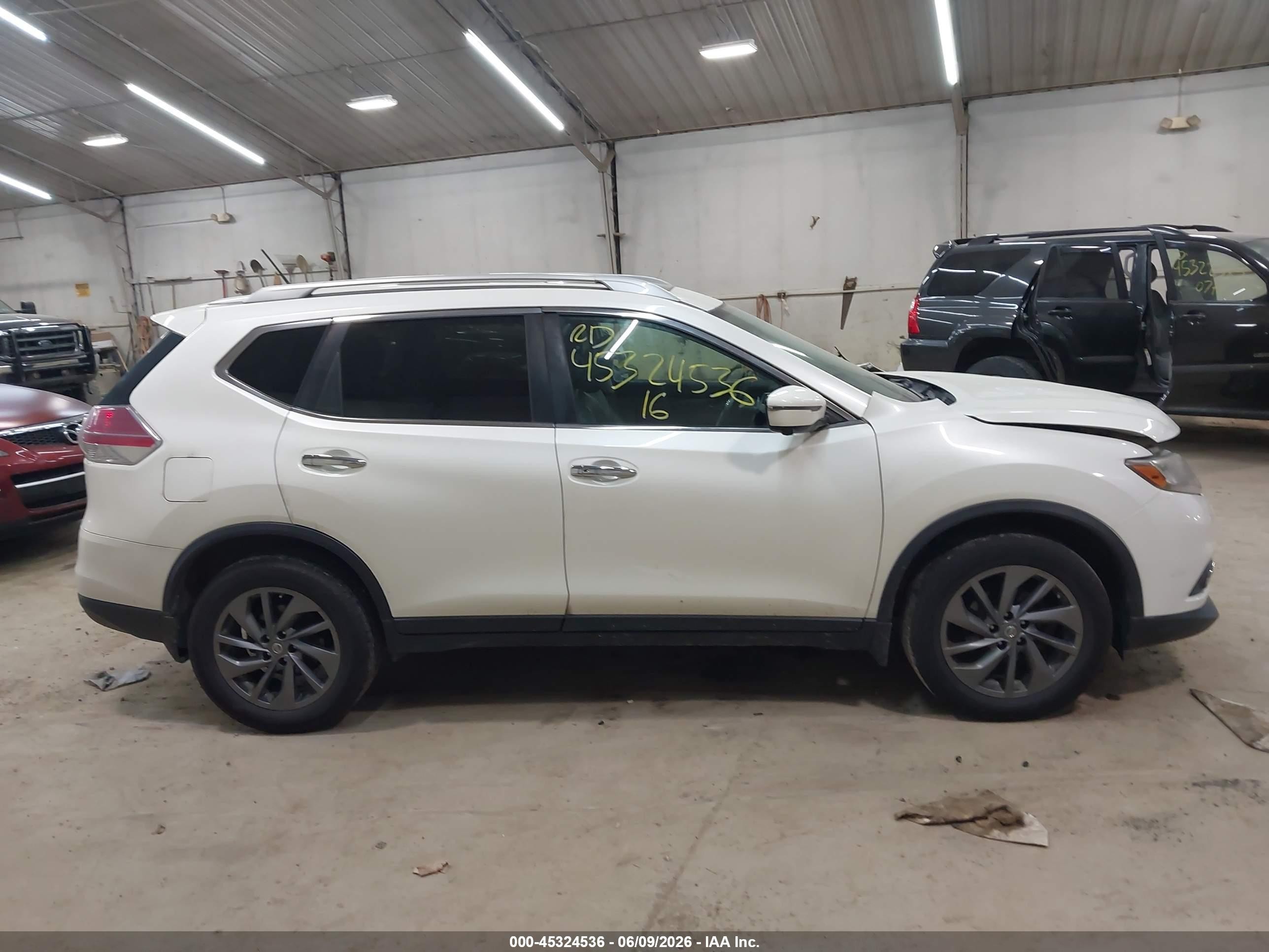 2016 Nissan Rogue Sl White vin: 5N1AT2MV4GC767481