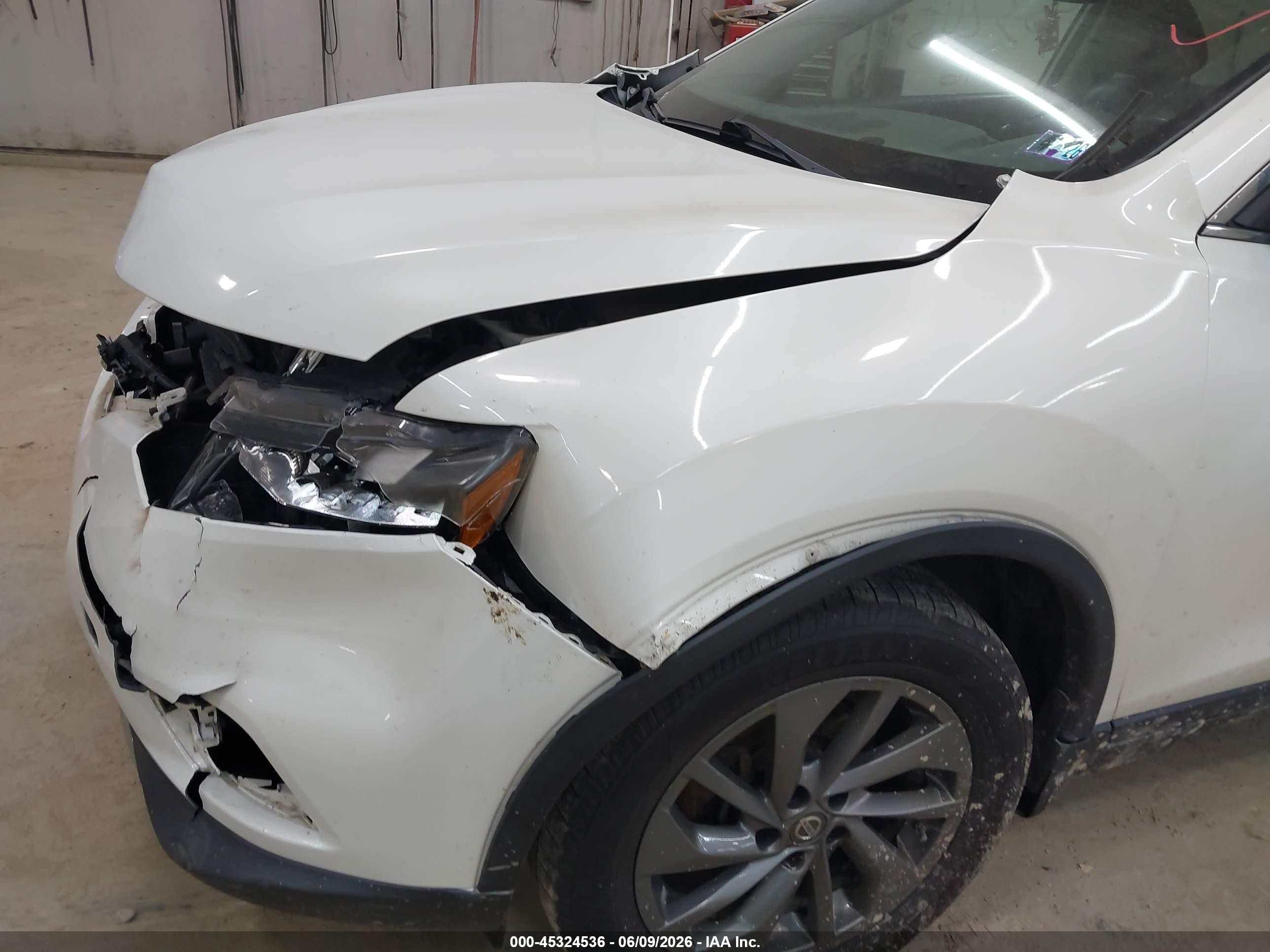 2016 Nissan Rogue Sl White vin: 5N1AT2MV4GC767481