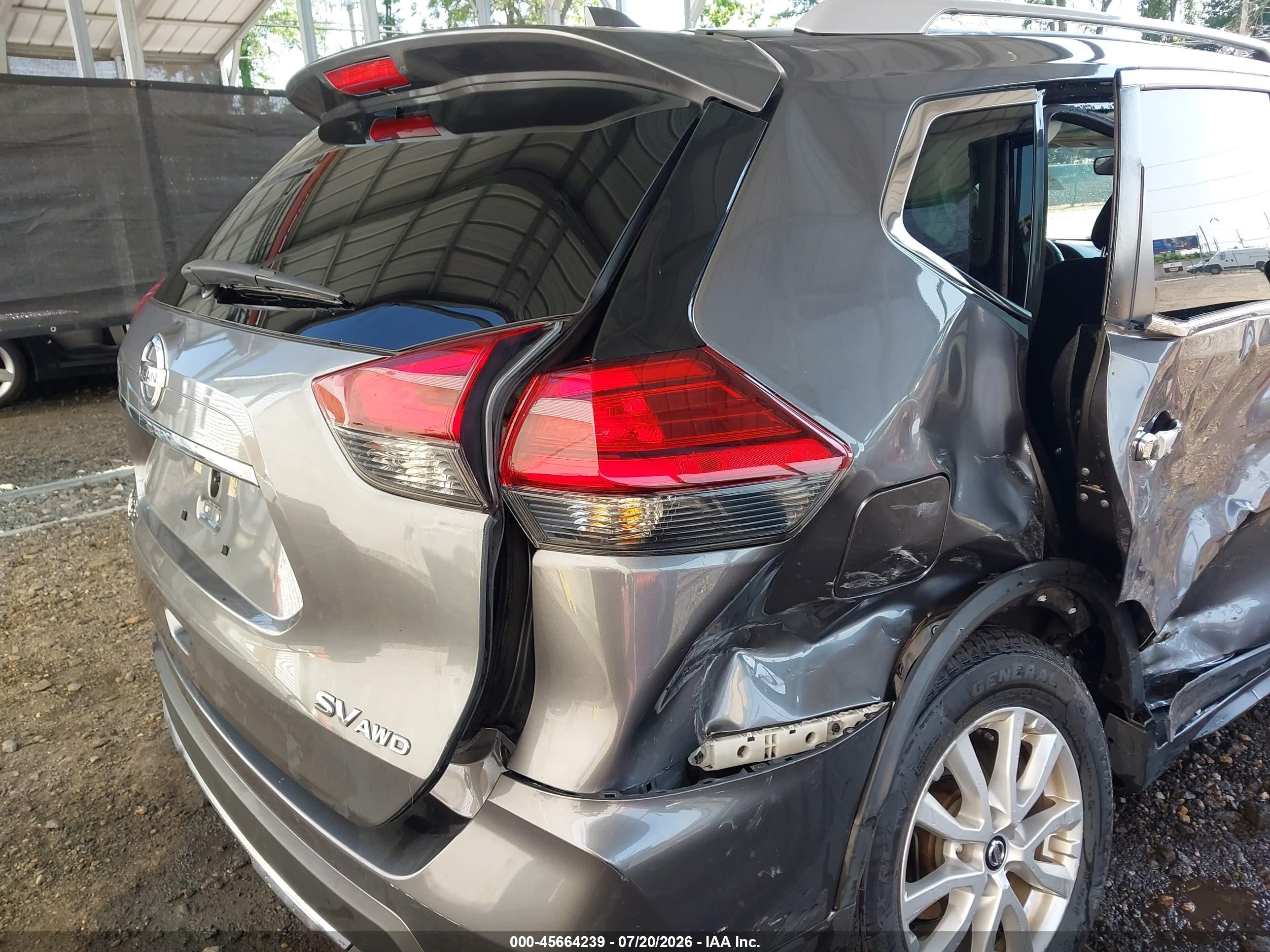 2017 Nissan Rogue Sv Gray vin: 5N1AT2MV4HC842603