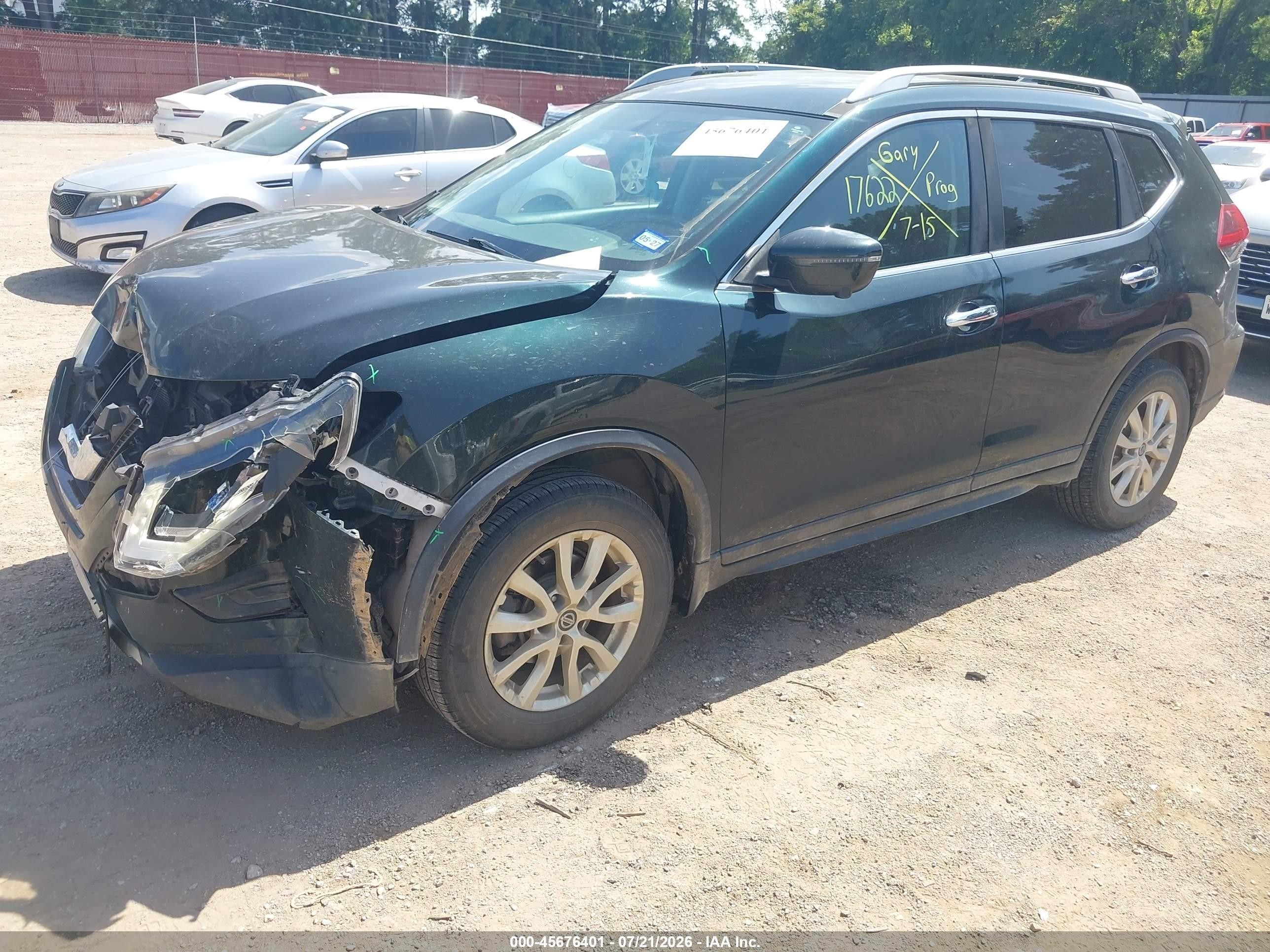 2018 Nissan Rogue Sv Green vin: 5N1AT2MV4JC767911