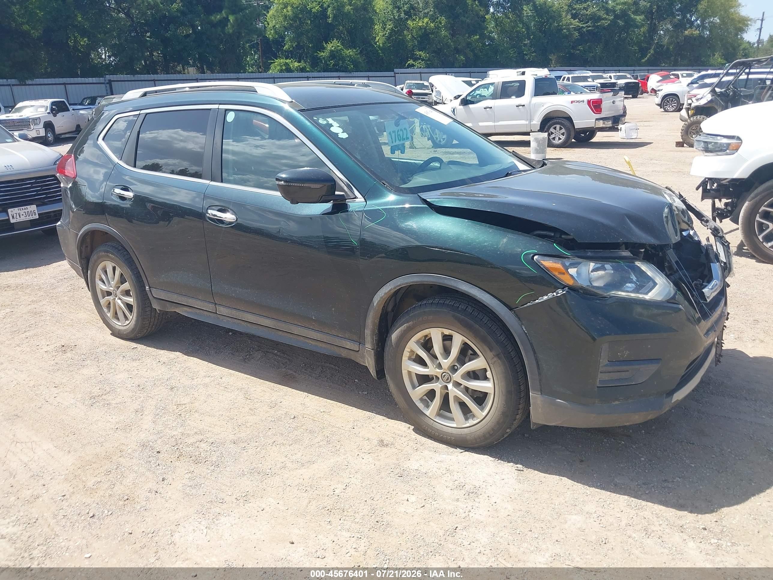 2018 Nissan Rogue Sv Green vin: 5N1AT2MV4JC767911