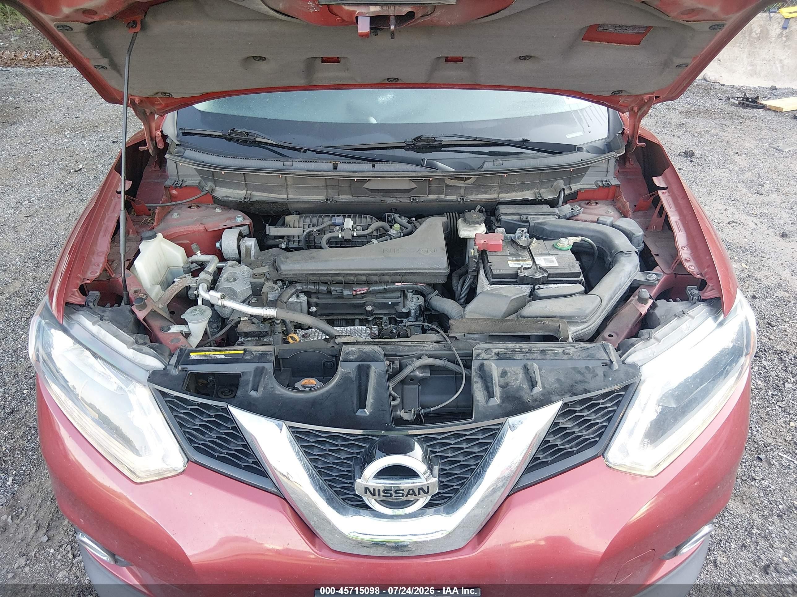 2014 Nissan Rogue Sl Red vin: 5N1AT2MV5EC763744