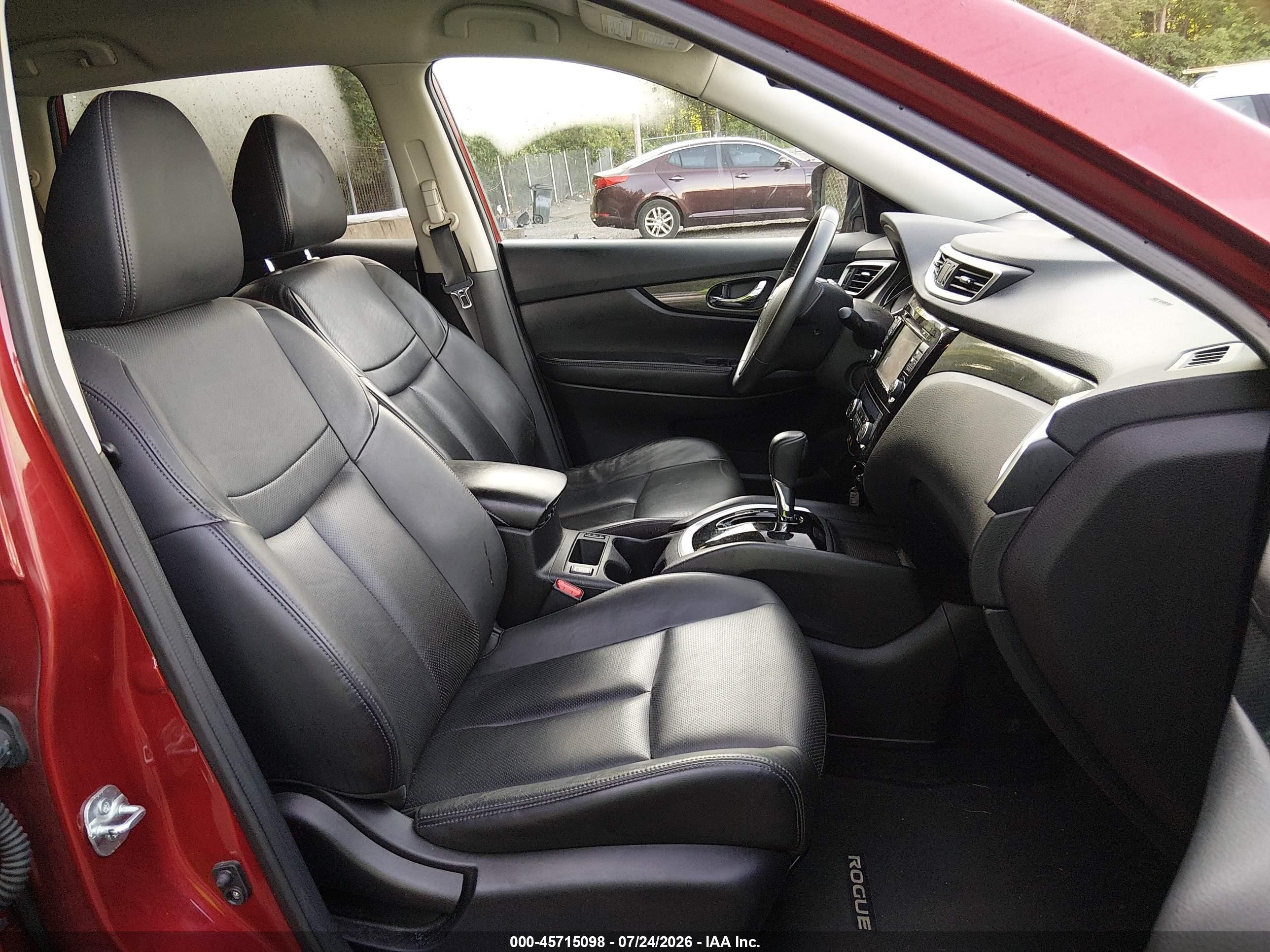 2014 Nissan Rogue Sl Red vin: 5N1AT2MV5EC763744
