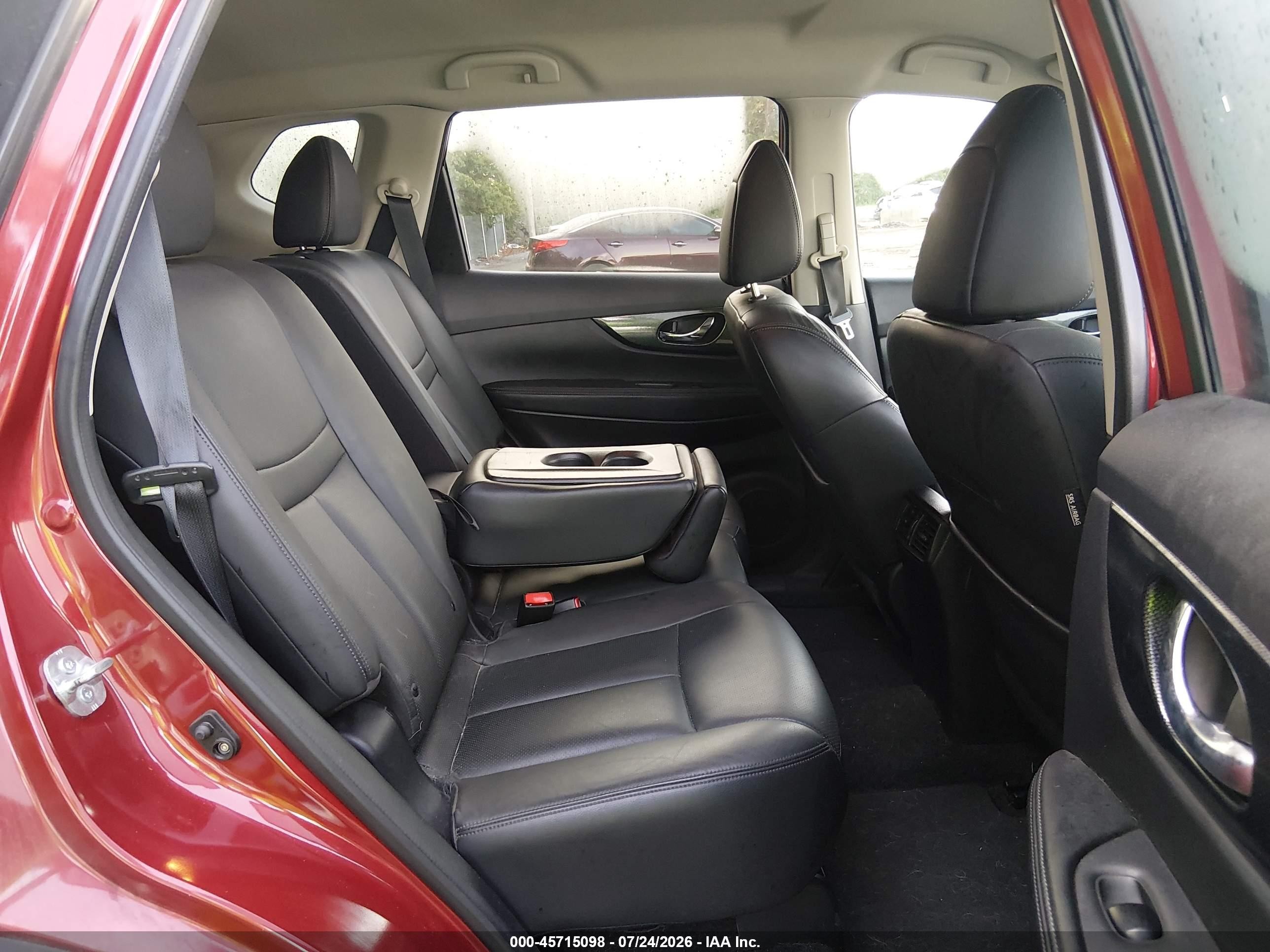 2014 Nissan Rogue Sl Red vin: 5N1AT2MV5EC763744