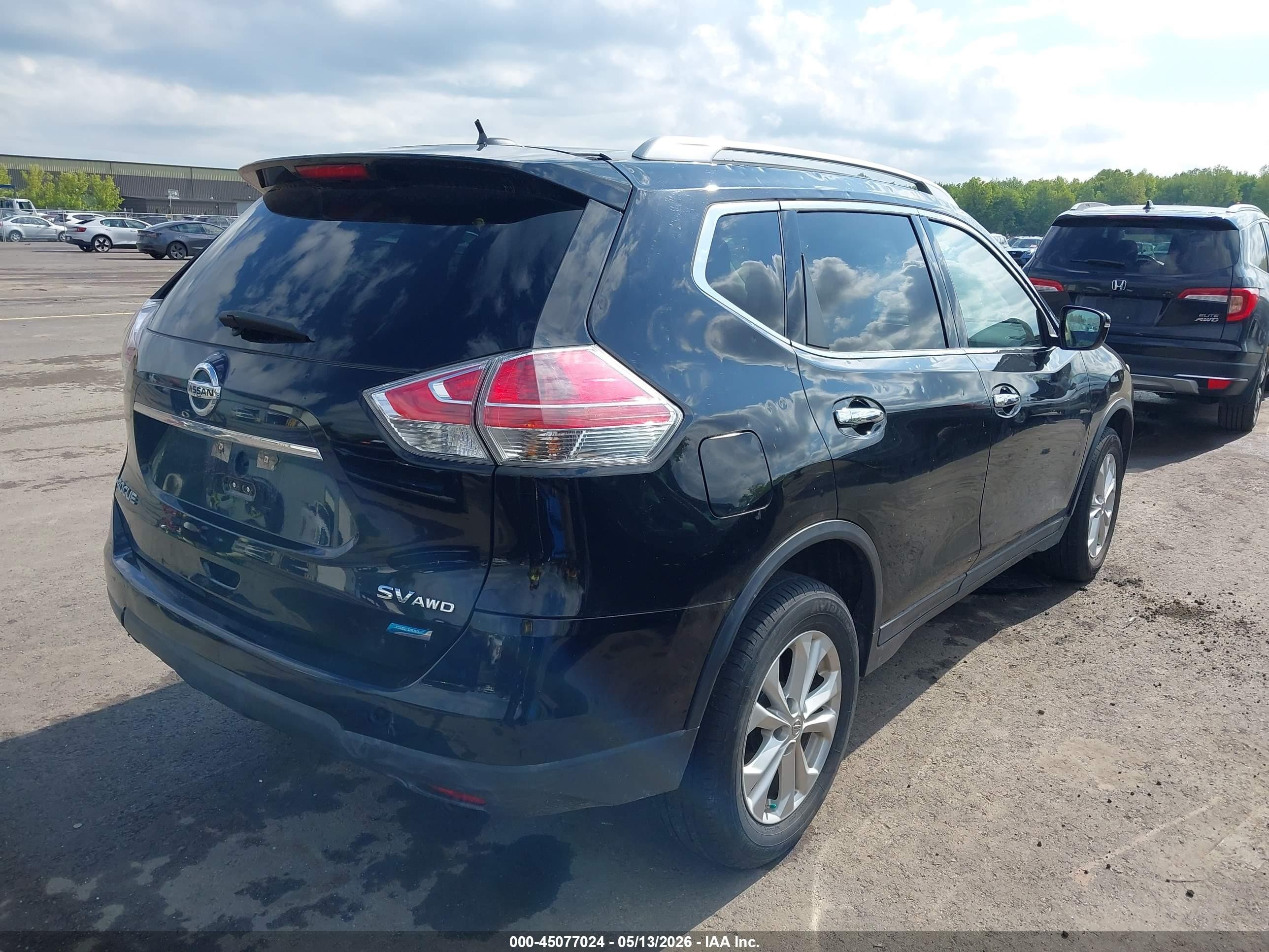 2014 Nissan Rogue Sv Black vin: 5N1AT2MV5EC768720