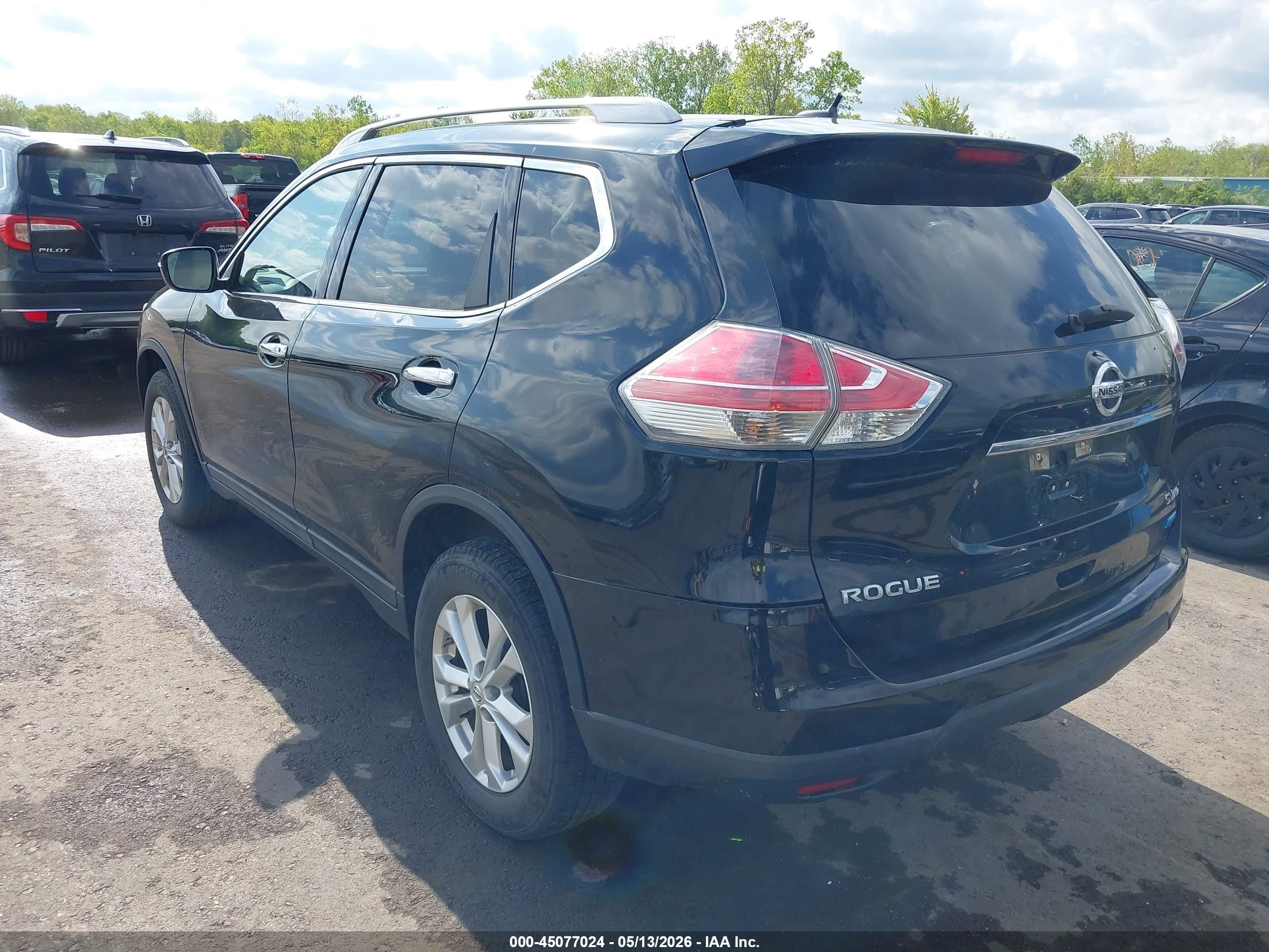 2014 Nissan Rogue Sv Black vin: 5N1AT2MV5EC768720