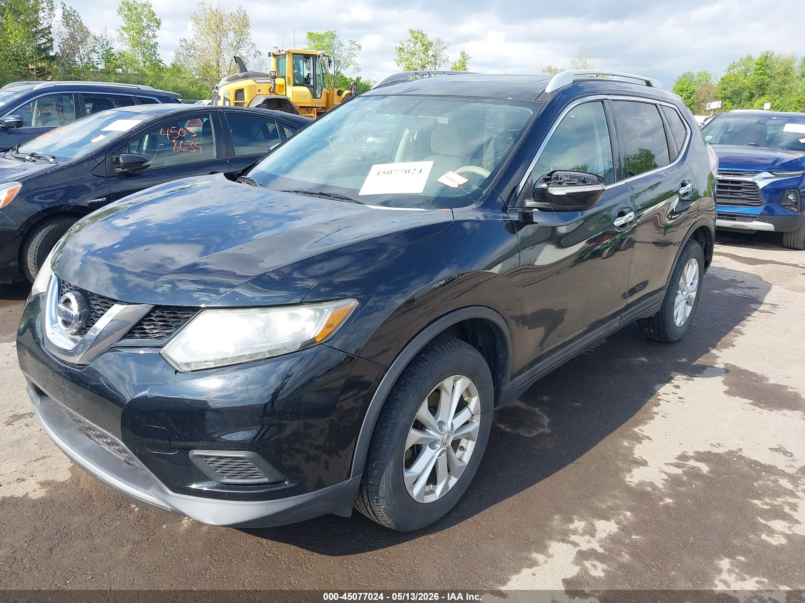 2014 Nissan Rogue Sv Black vin: 5N1AT2MV5EC768720