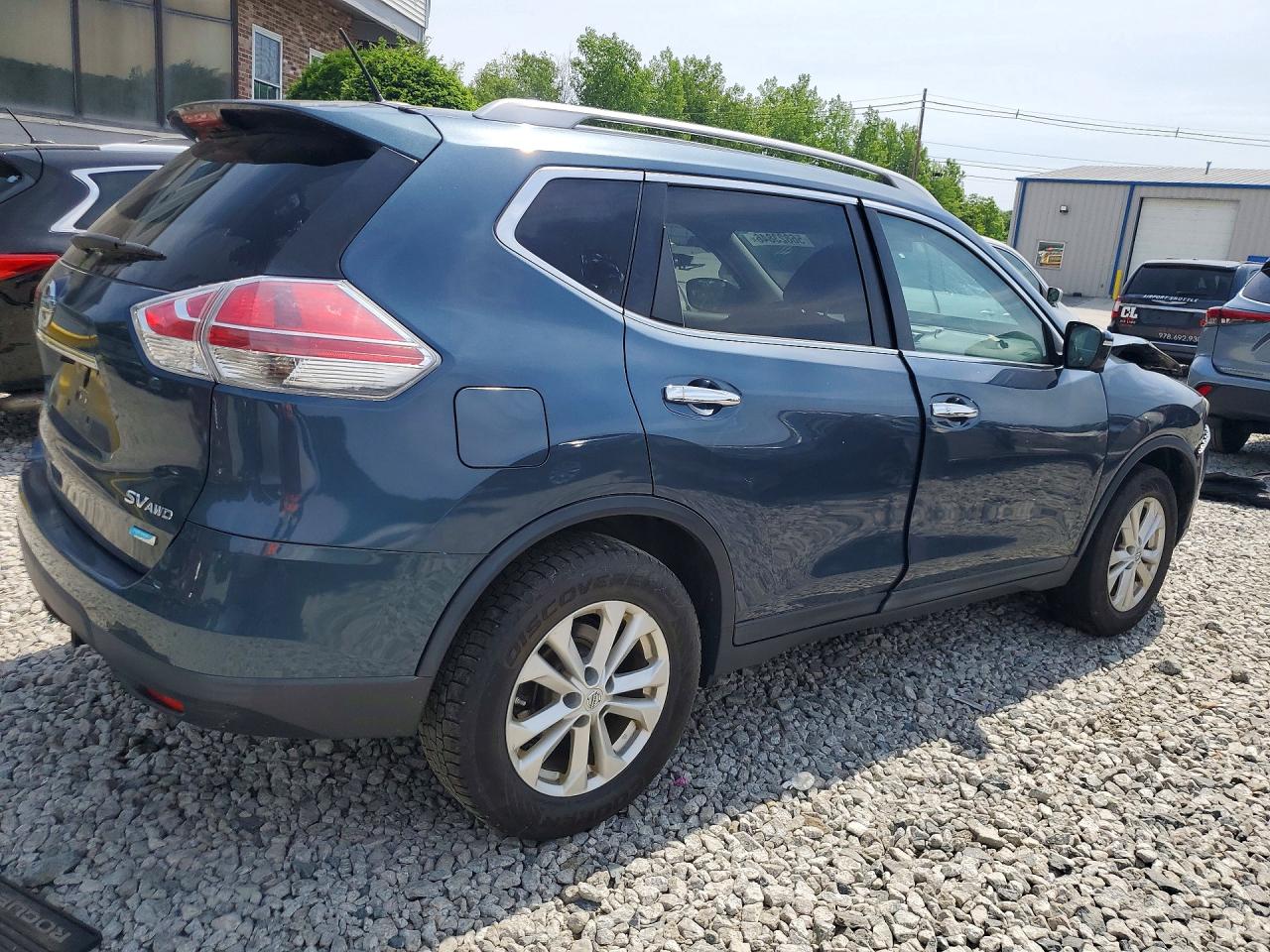 2014 Nissan Rogue Sv Blue vin: 5N1AT2MV5EC772637