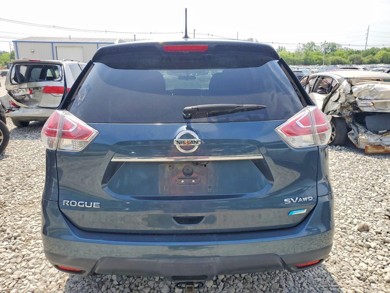 2014 Nissan Rogue Sv Blue vin: 5N1AT2MV5EC772637