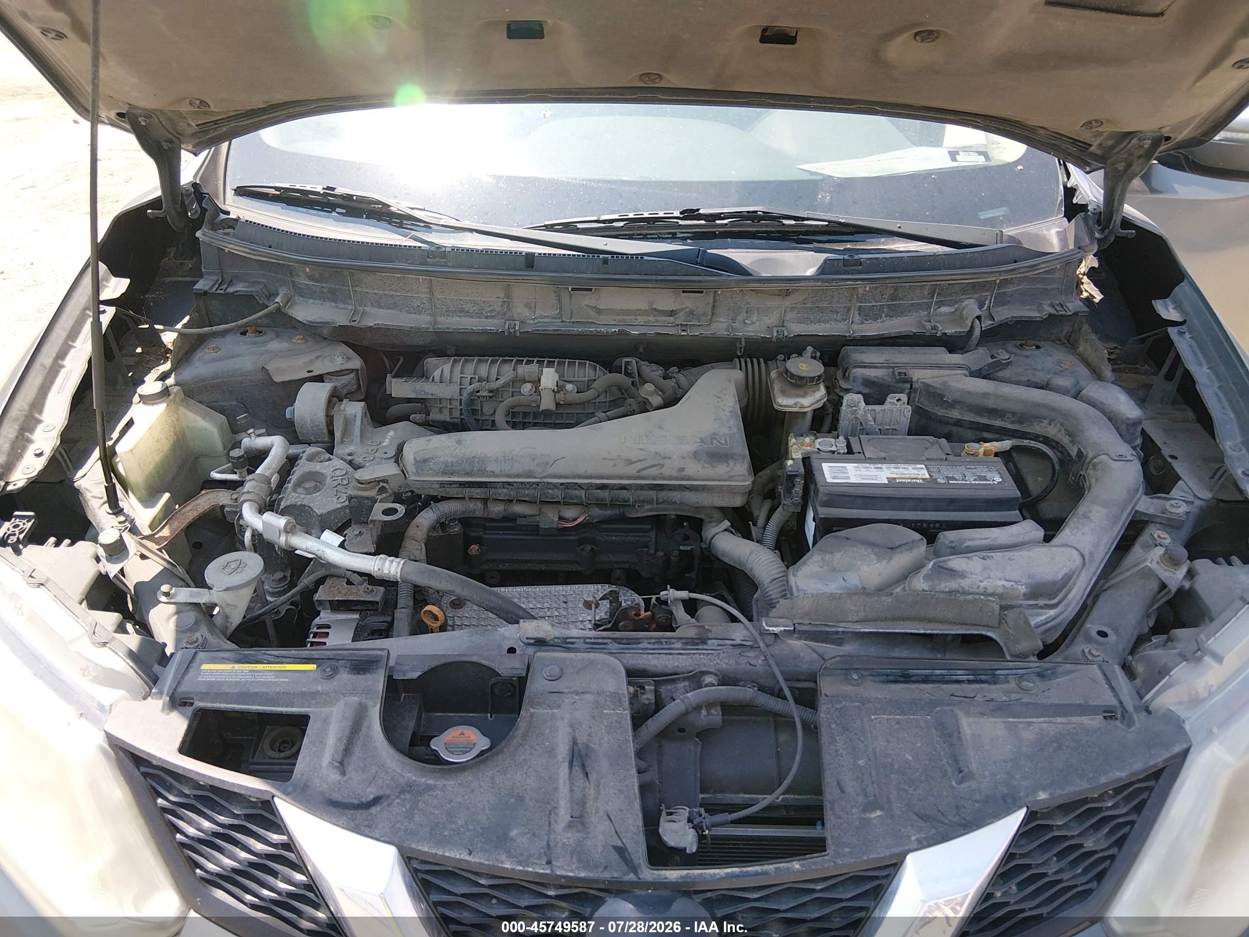 2014 Nissan Rogue Sv Gray vin: 5N1AT2MV5EC782214