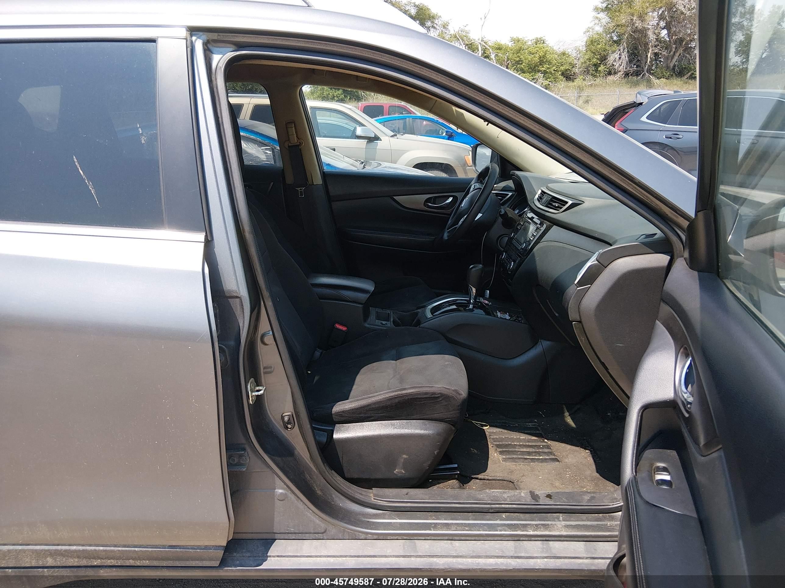 2014 Nissan Rogue Sv Gray vin: 5N1AT2MV5EC782214