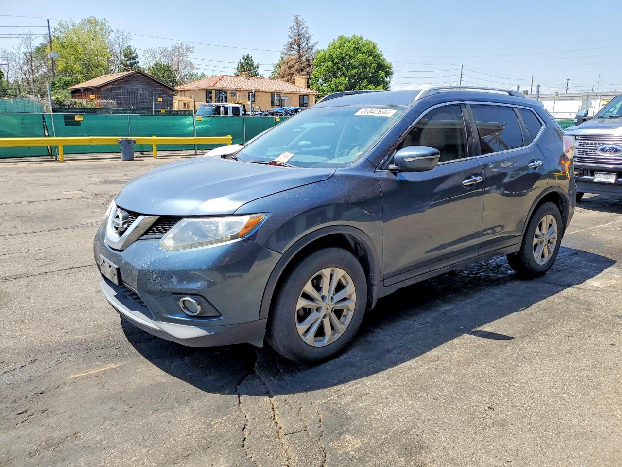 2014 Nissan Rogue Sv Синий vin: 5N1AT2MV5EC786764