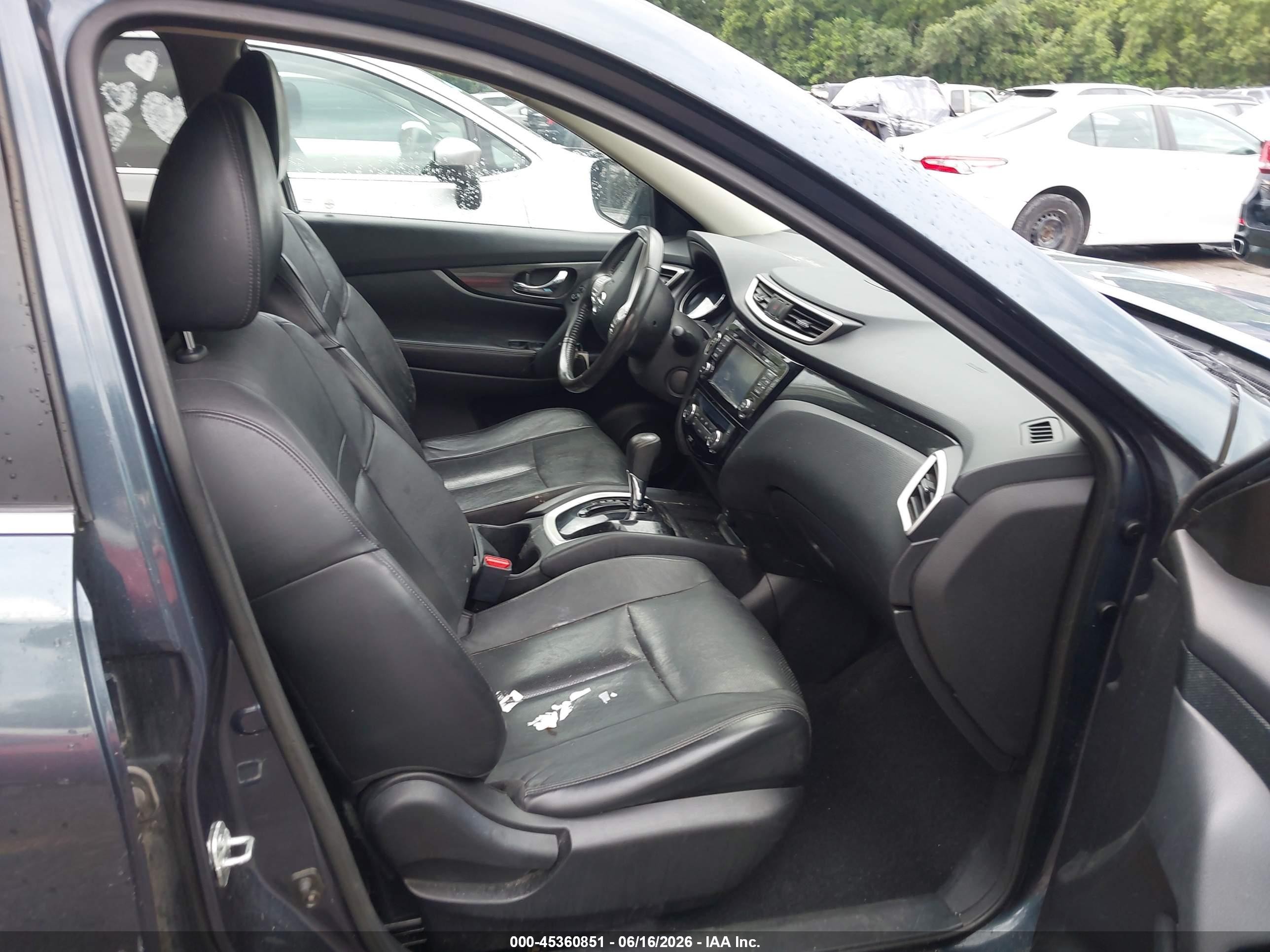 2014 Nissan Rogue Sl Blue vin: 5N1AT2MV5EC794895