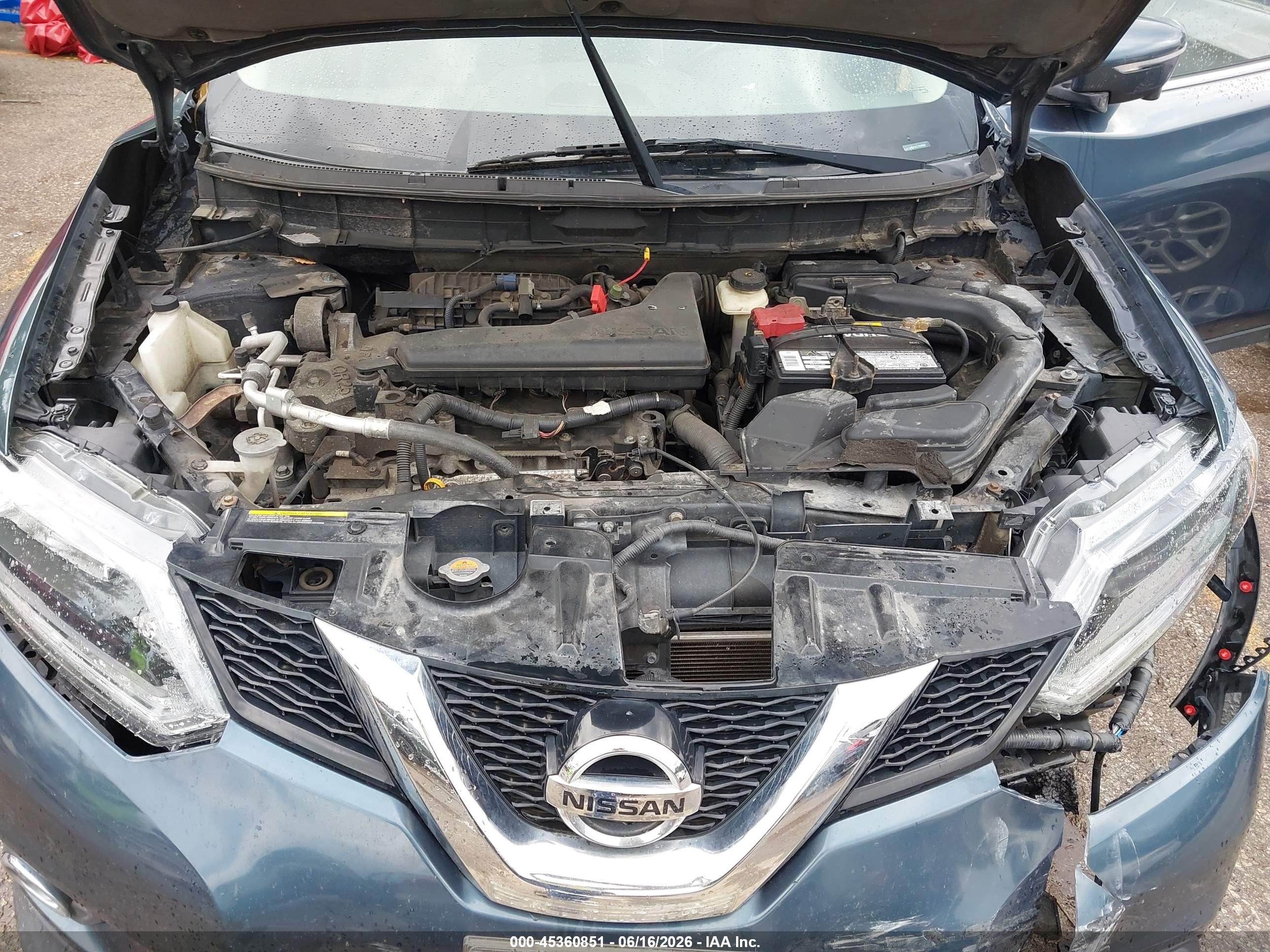 2014 Nissan Rogue Sl Blue vin: 5N1AT2MV5EC794895