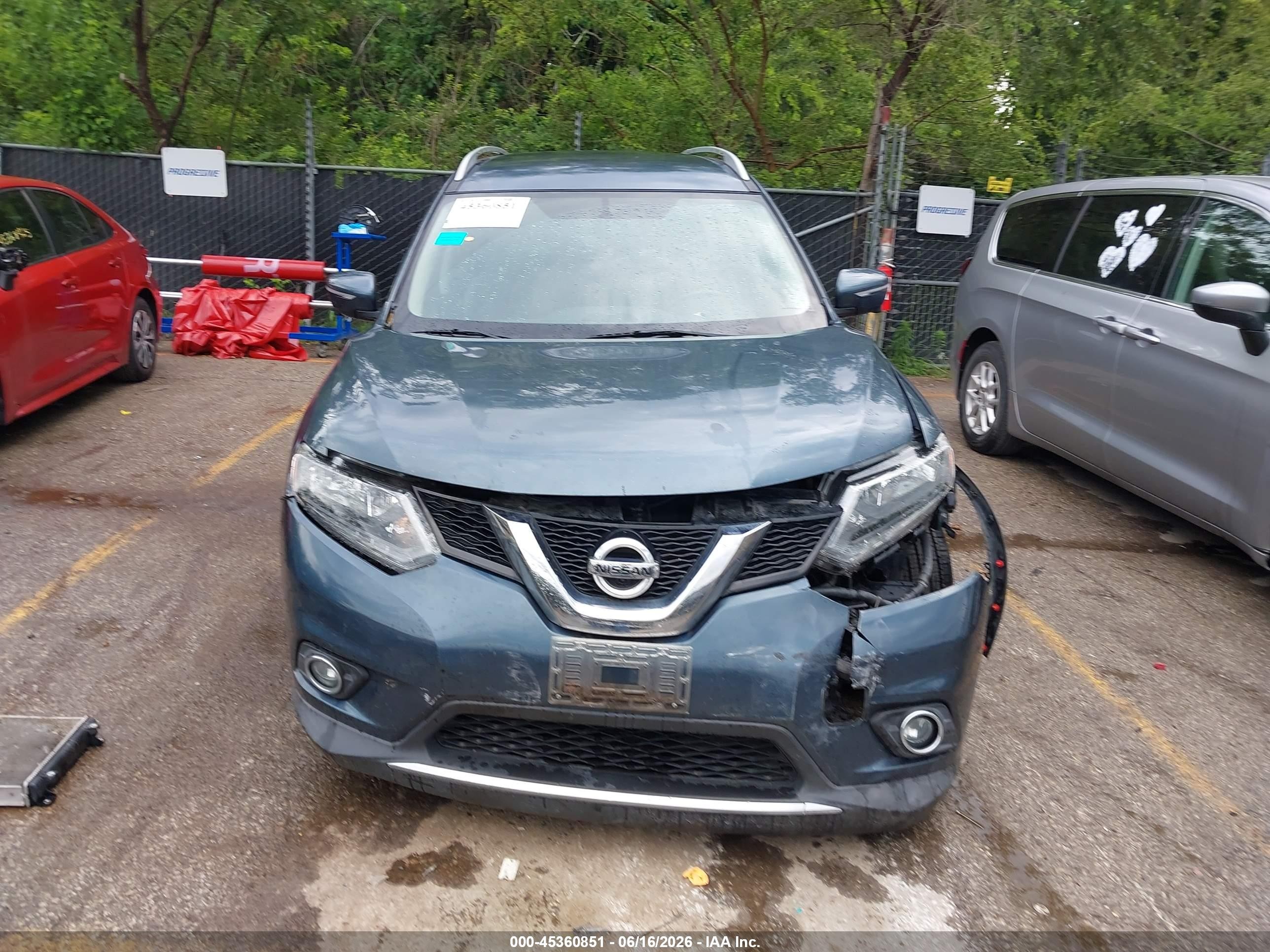 2014 Nissan Rogue Sl Blue vin: 5N1AT2MV5EC794895