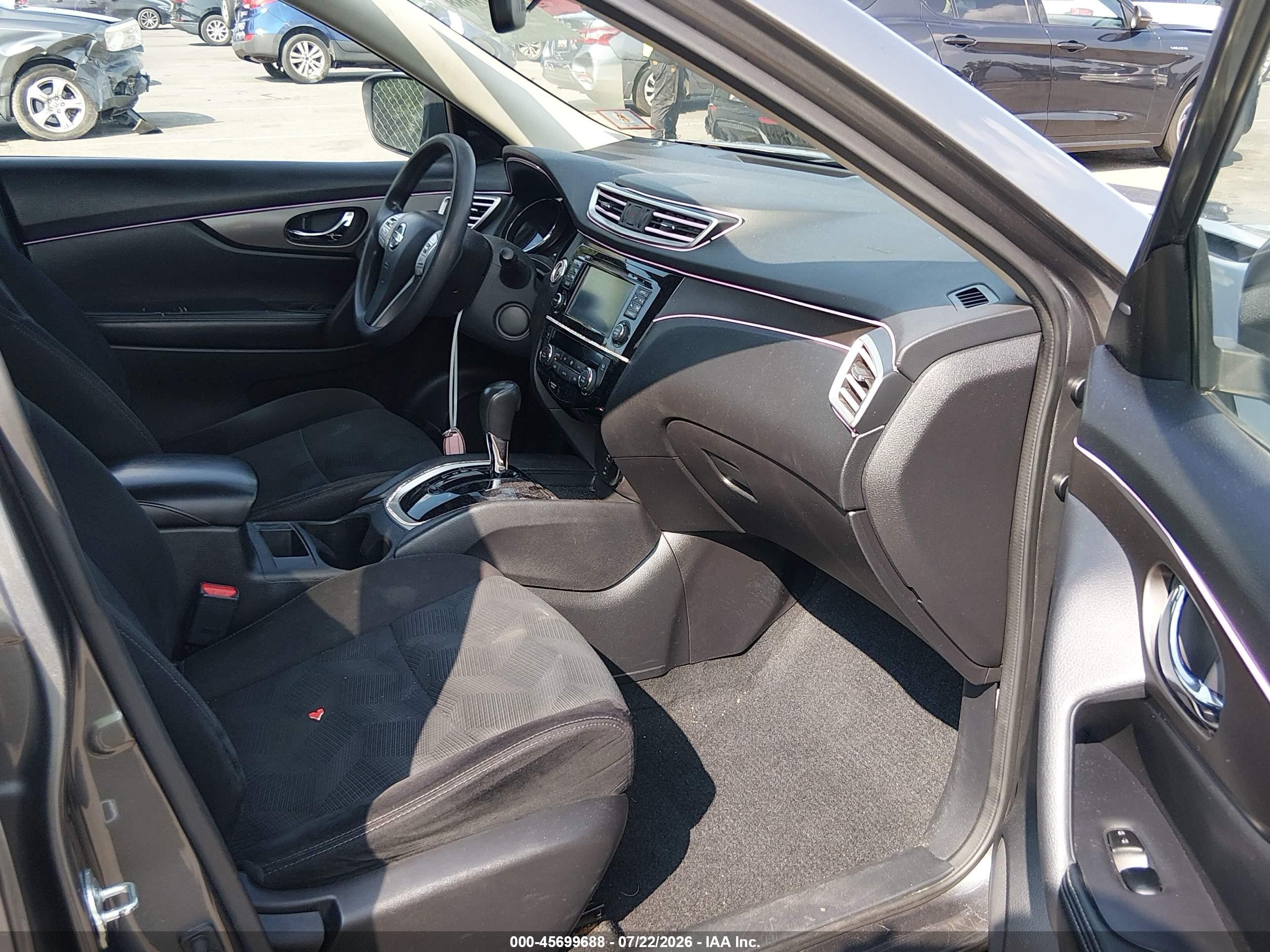2014 Nissan Rogue Sv Gray vin: 5N1AT2MV5EC800615