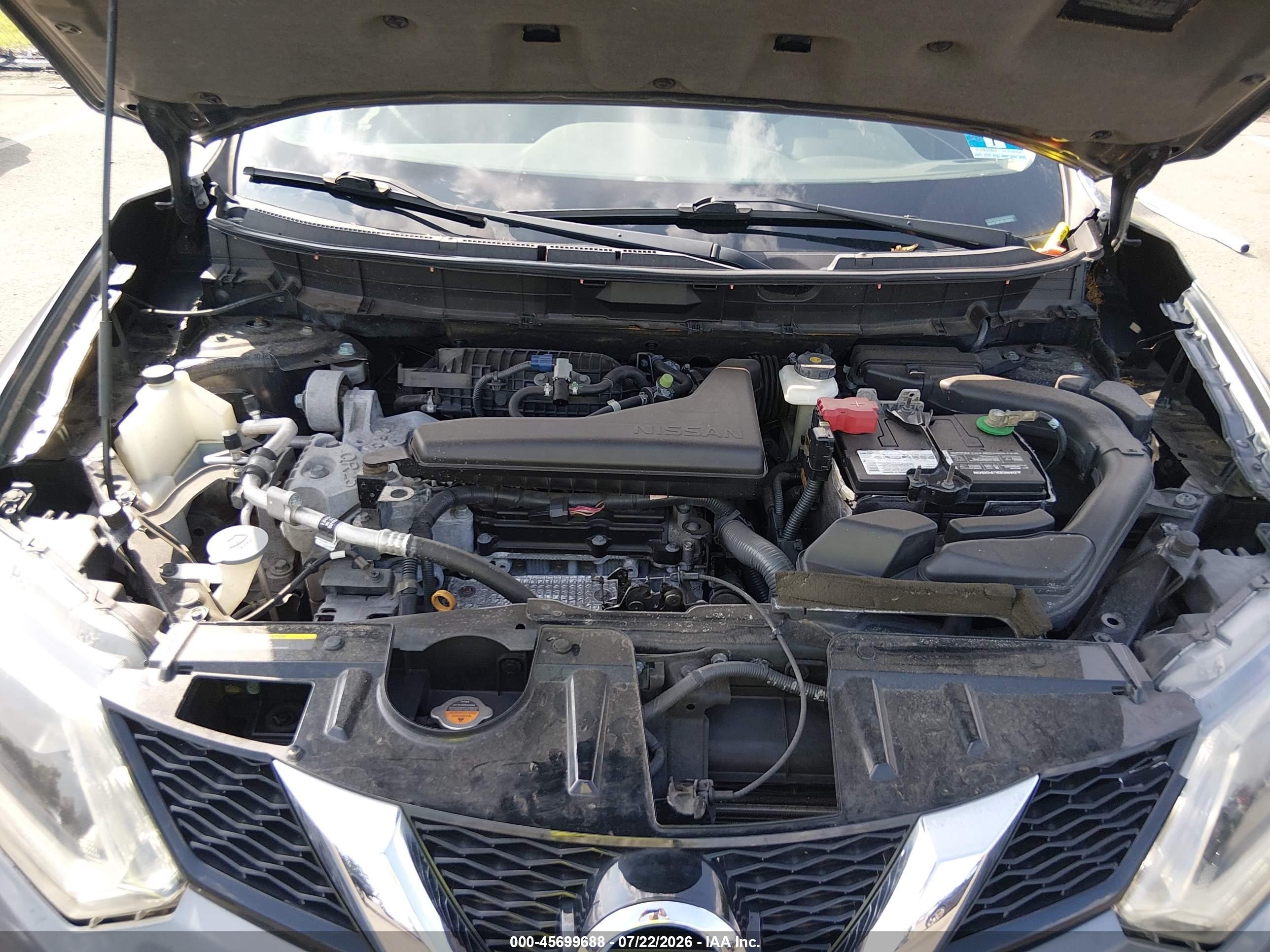 2014 Nissan Rogue Sv Gray vin: 5N1AT2MV5EC800615