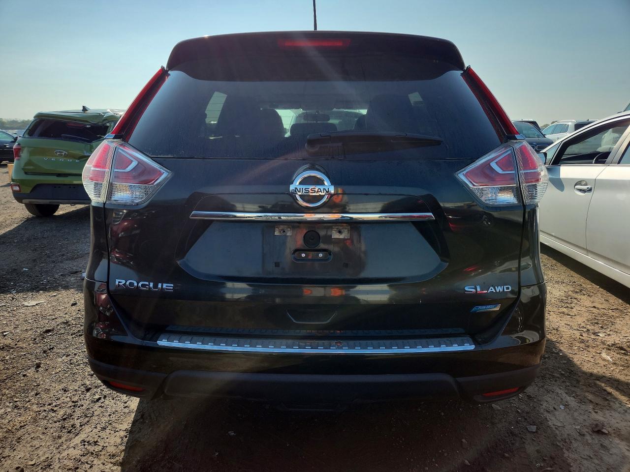 2014 Nissan Rogue Sl Green vin: 5N1AT2MV5EC810450