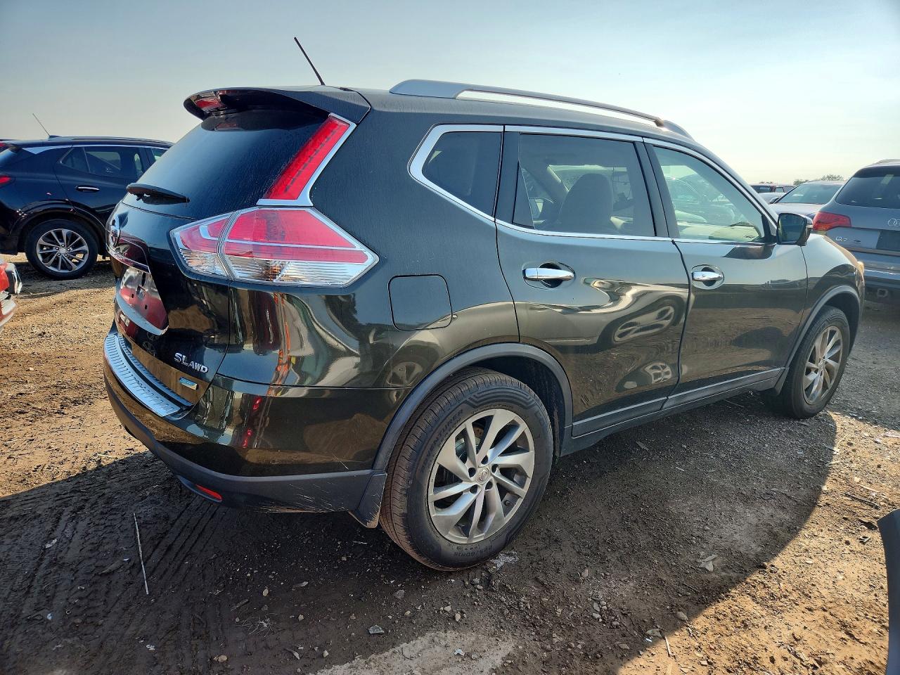 2014 Nissan Rogue Sl Green vin: 5N1AT2MV5EC810450
