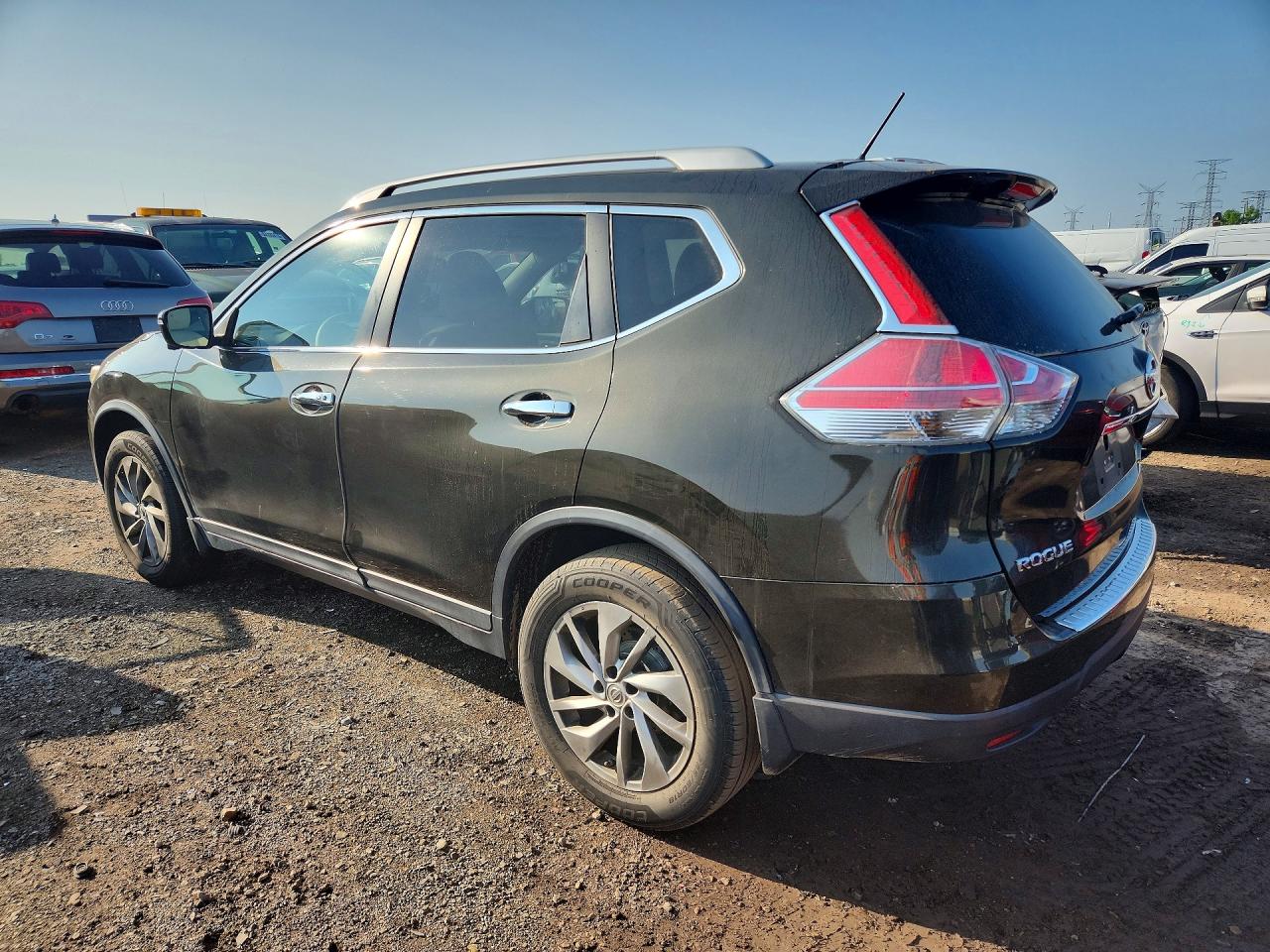 2014 Nissan Rogue Sl Green vin: 5N1AT2MV5EC810450
