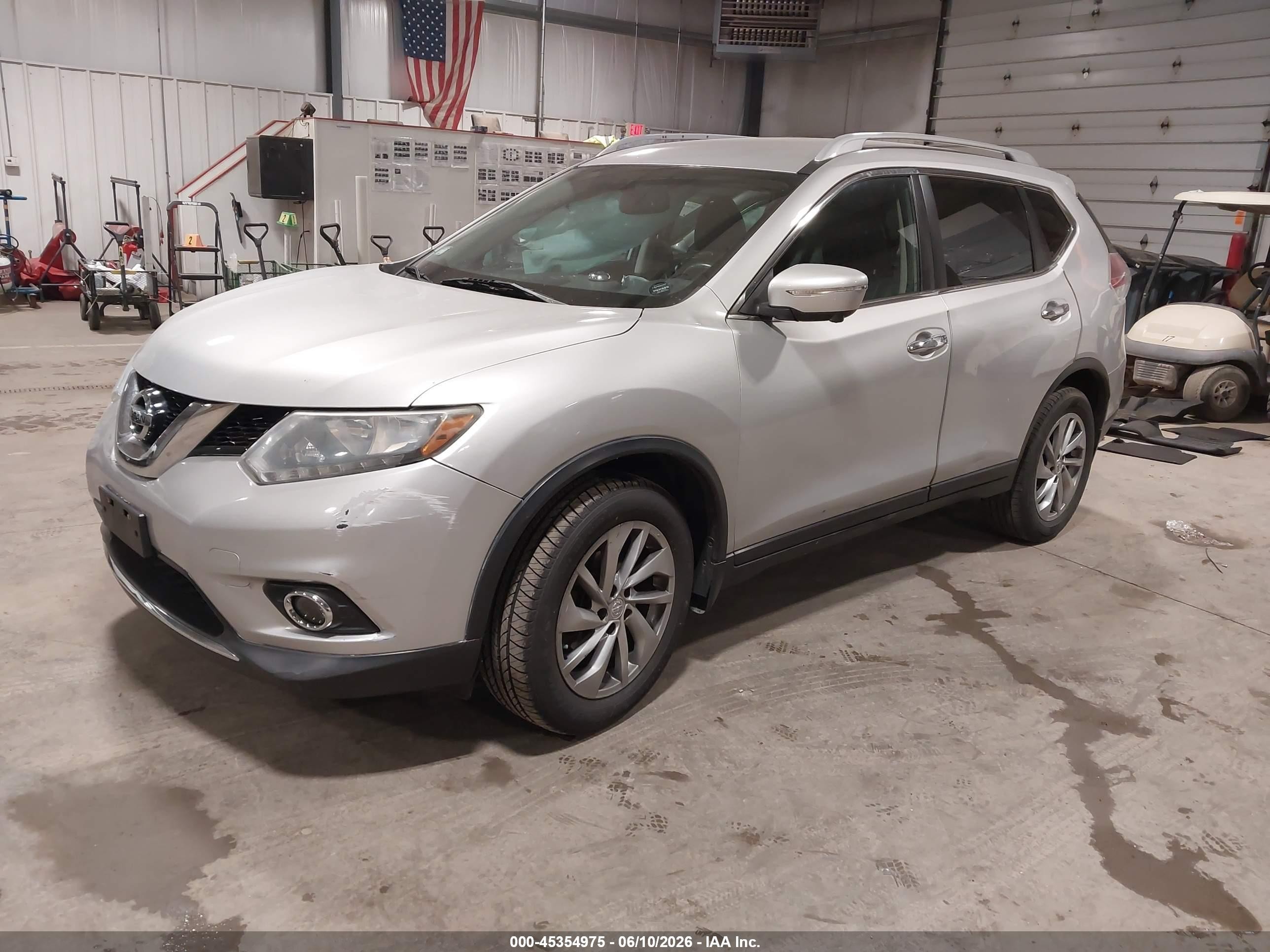 2014 Nissan Rogue Sl Silver vin: 5N1AT2MV5EC819004