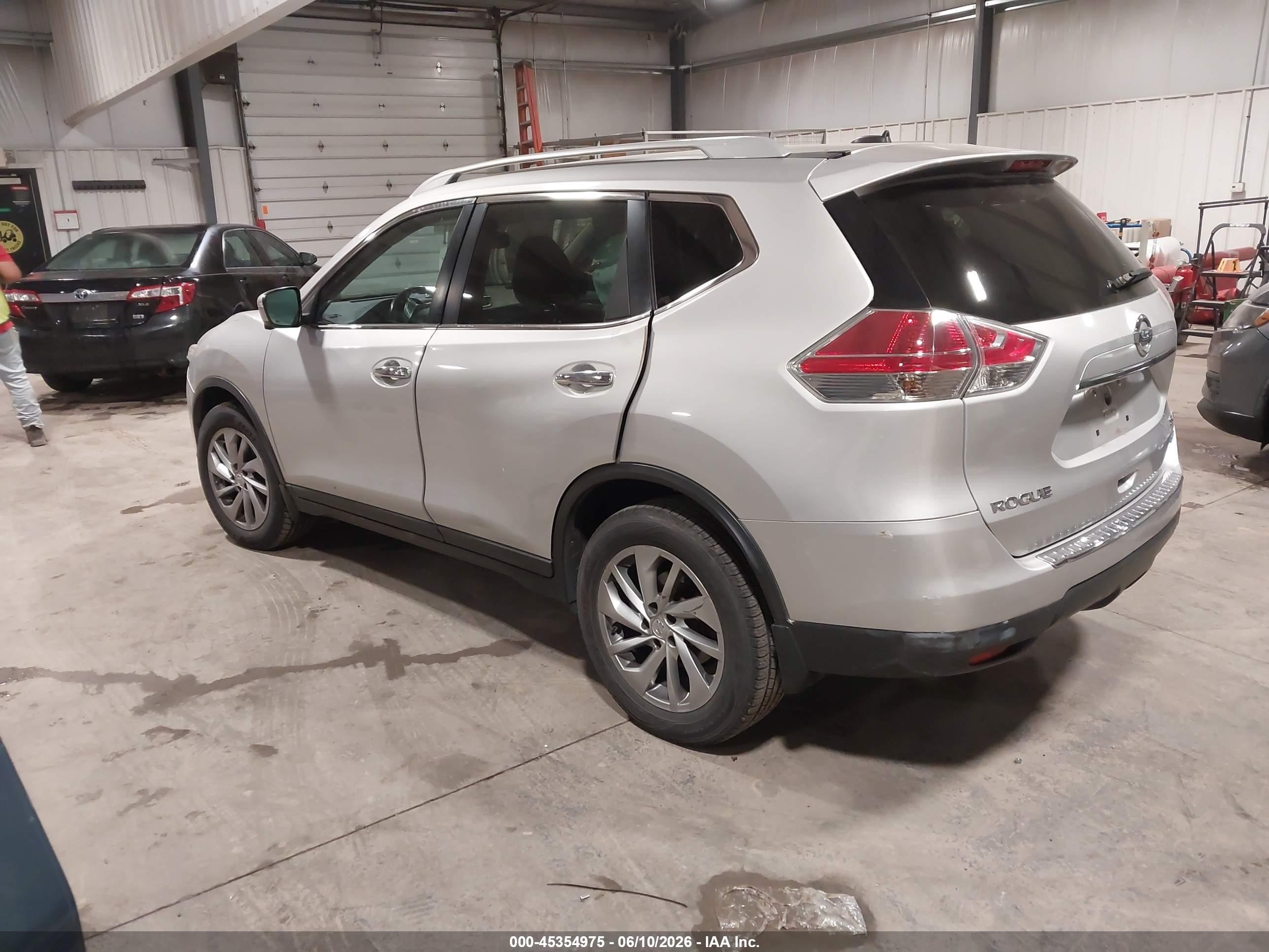 2014 Nissan Rogue Sl Silver vin: 5N1AT2MV5EC819004