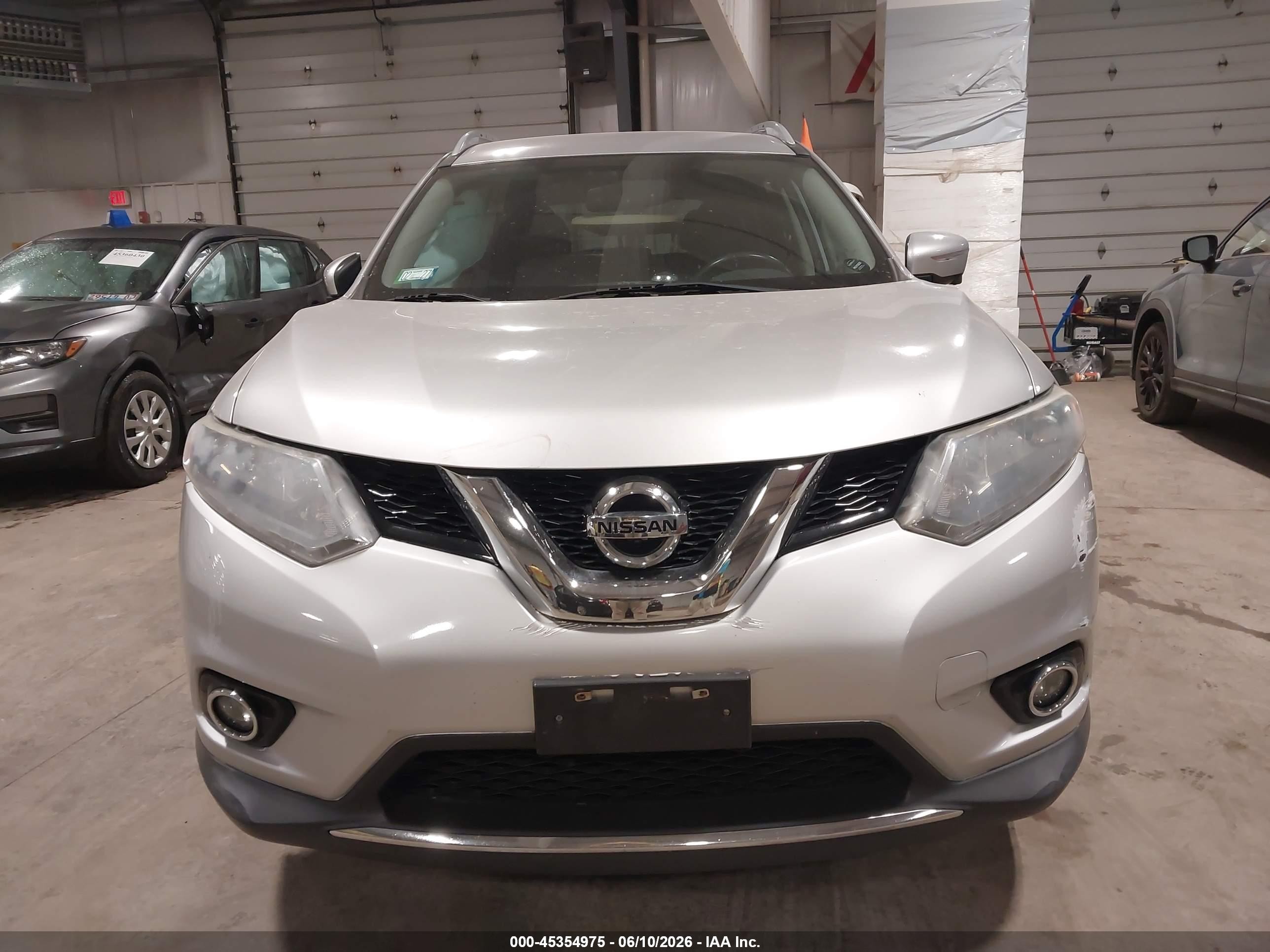 2014 Nissan Rogue Sl Silver vin: 5N1AT2MV5EC819004