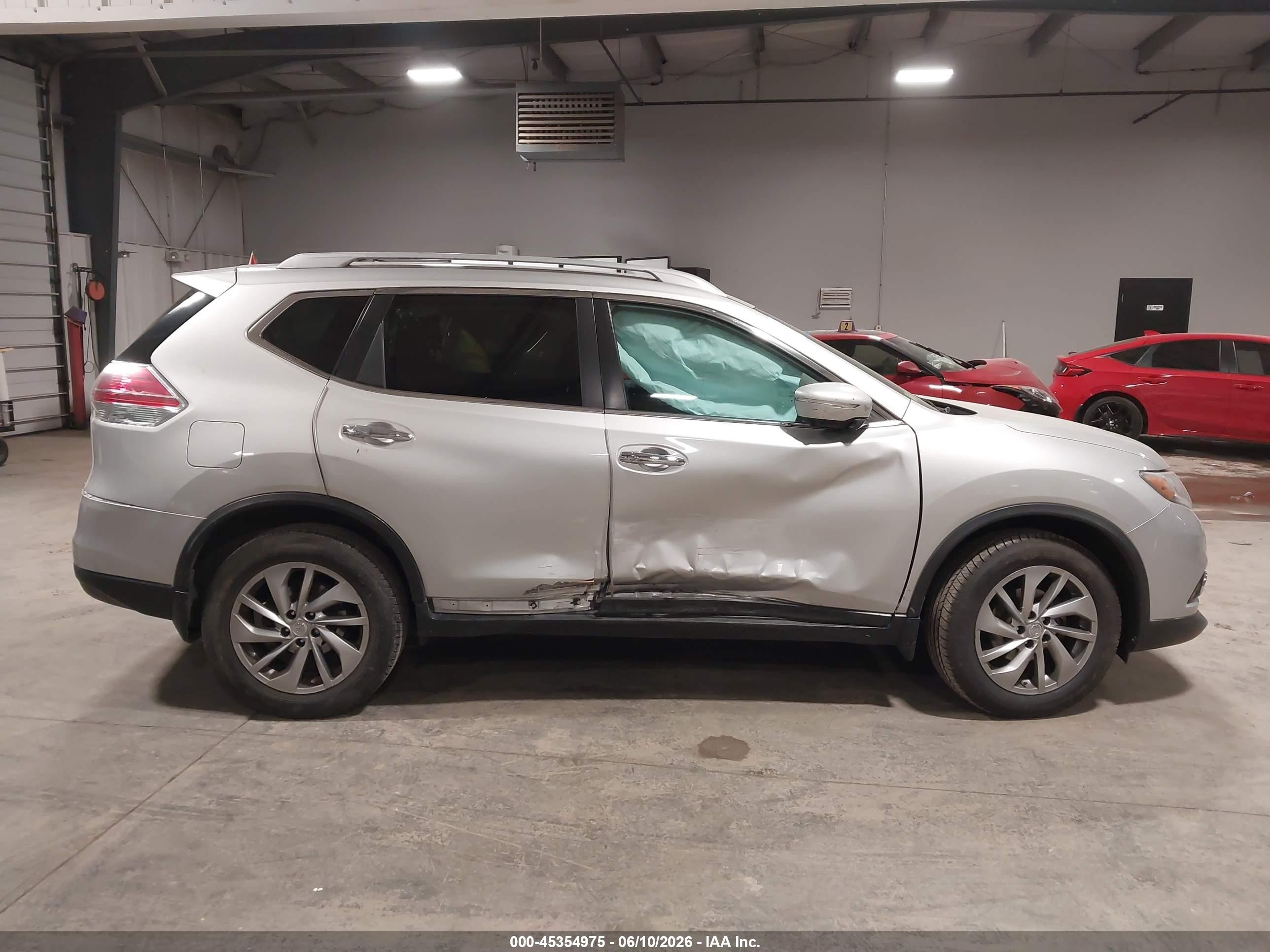 2014 Nissan Rogue Sl Silver vin: 5N1AT2MV5EC819004