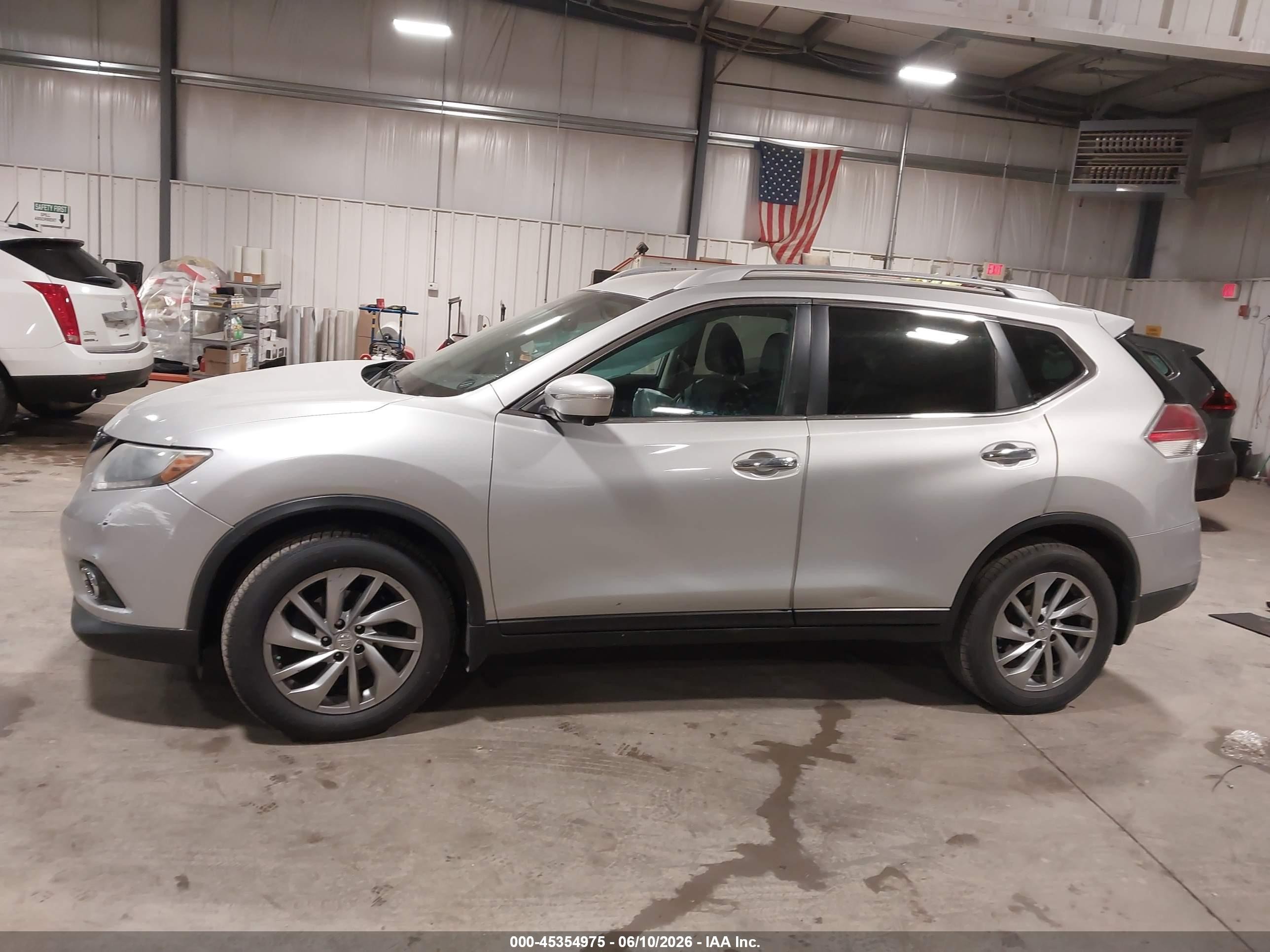 2014 Nissan Rogue Sl Silver vin: 5N1AT2MV5EC819004