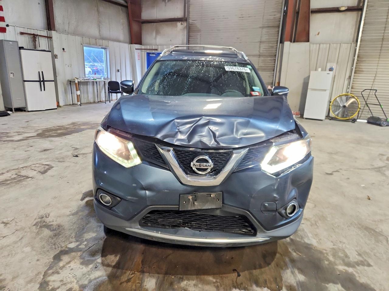 2014 Nissan Rogue S Blue vin: 5N1AT2MV5EC819763