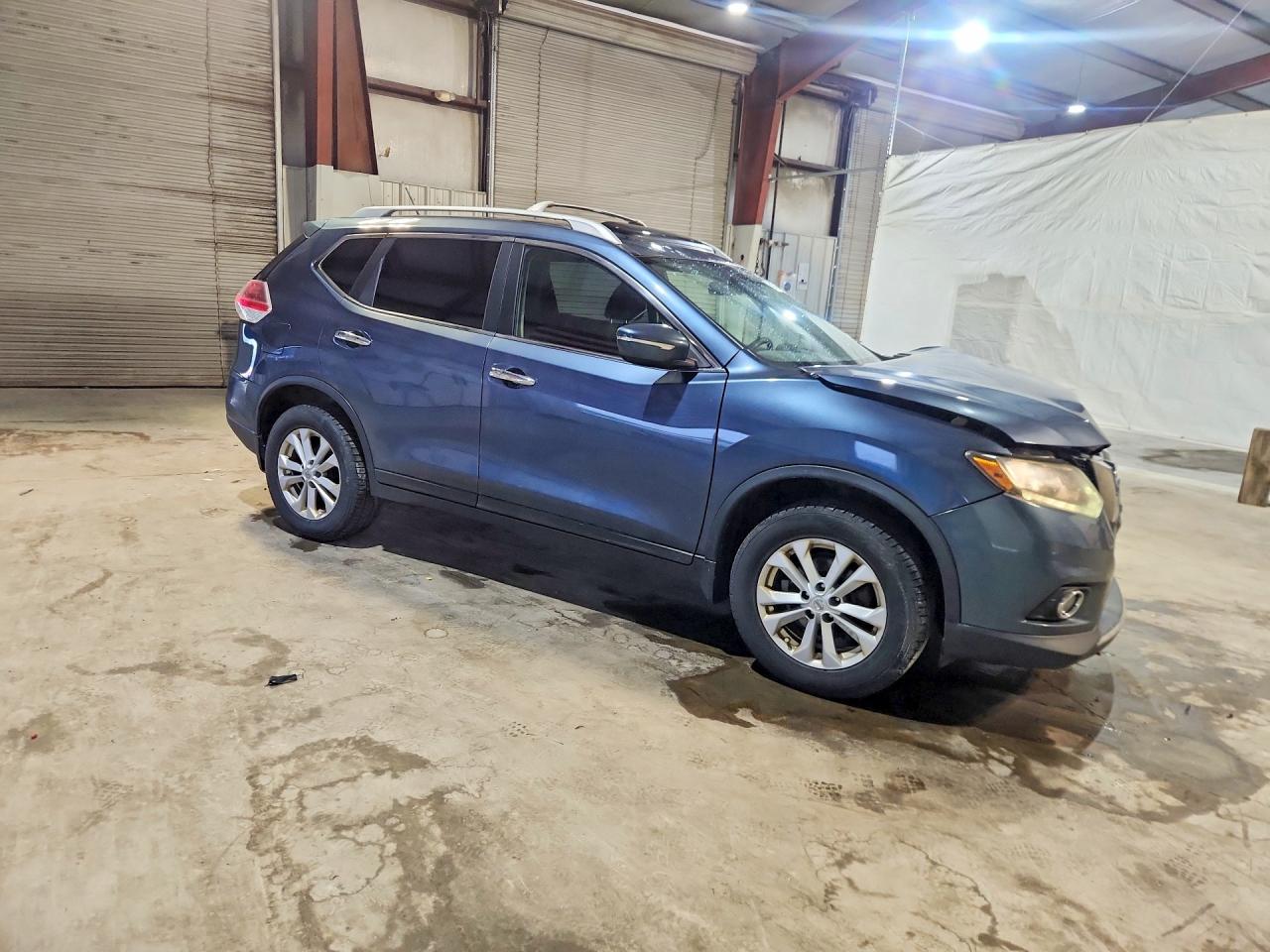 2014 Nissan Rogue S Blue vin: 5N1AT2MV5EC819763