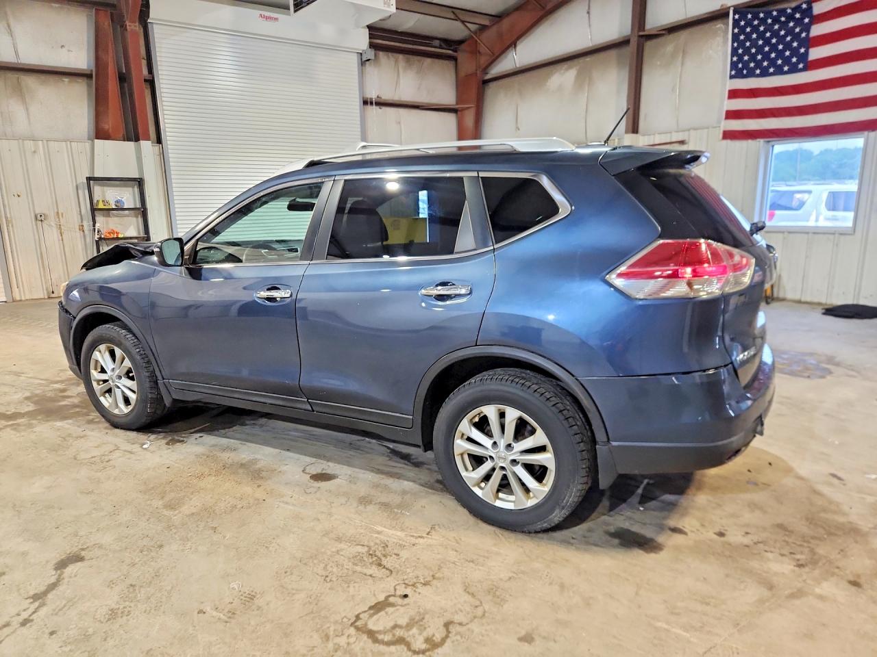2014 Nissan Rogue S Blue vin: 5N1AT2MV5EC819763