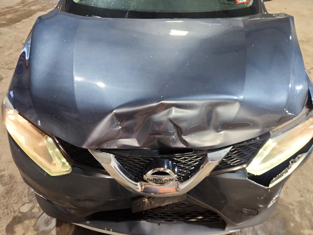 2014 Nissan Rogue S Blue vin: 5N1AT2MV5EC819763