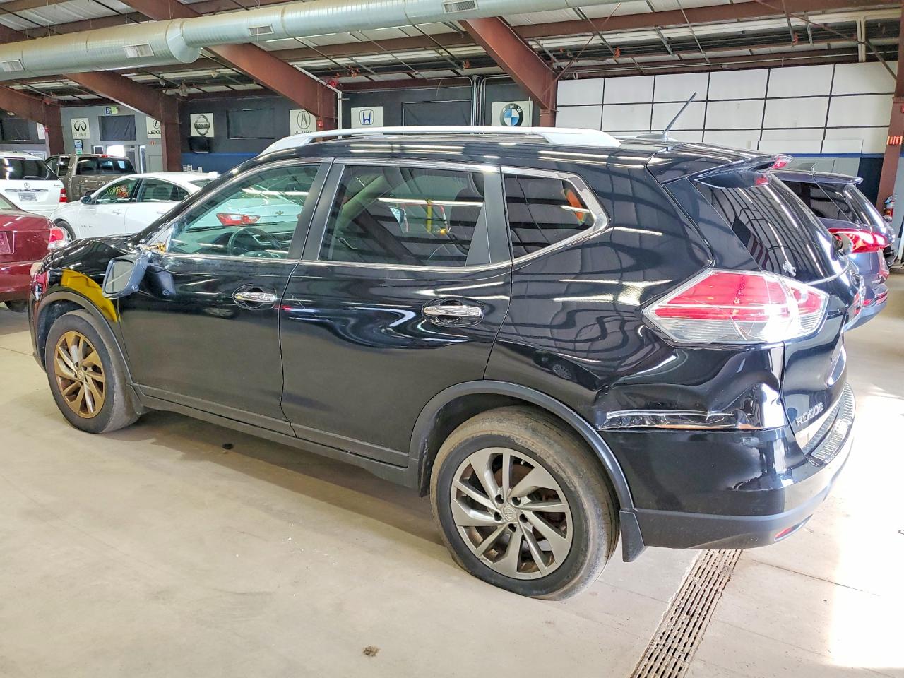 2014 Nissan Rogue Sl Black vin: 5N1AT2MV5EC823666