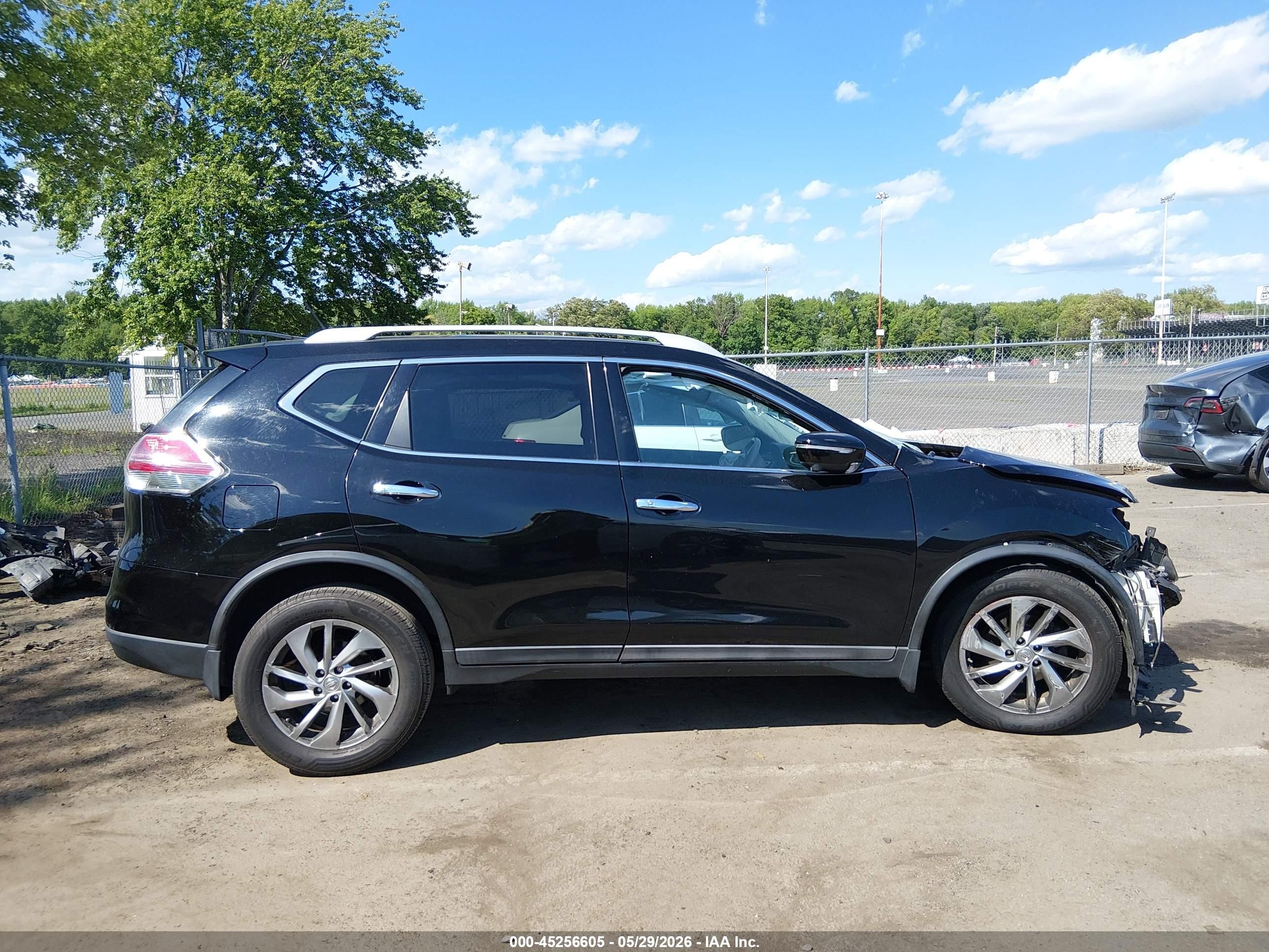 2014 Nissan Rogue Sl Black vin: 5N1AT2MV5EC826275