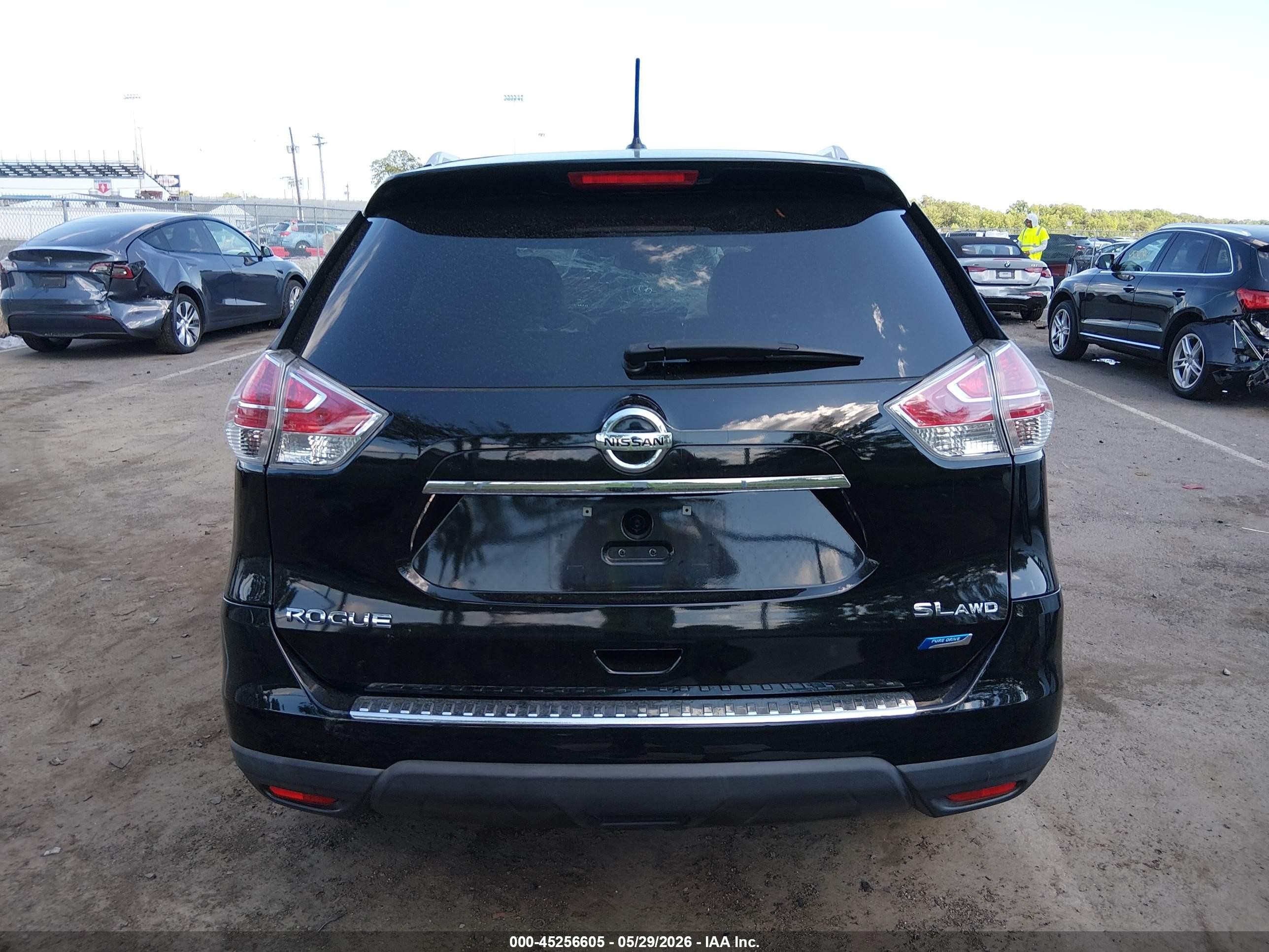 2014 Nissan Rogue Sl Black vin: 5N1AT2MV5EC826275